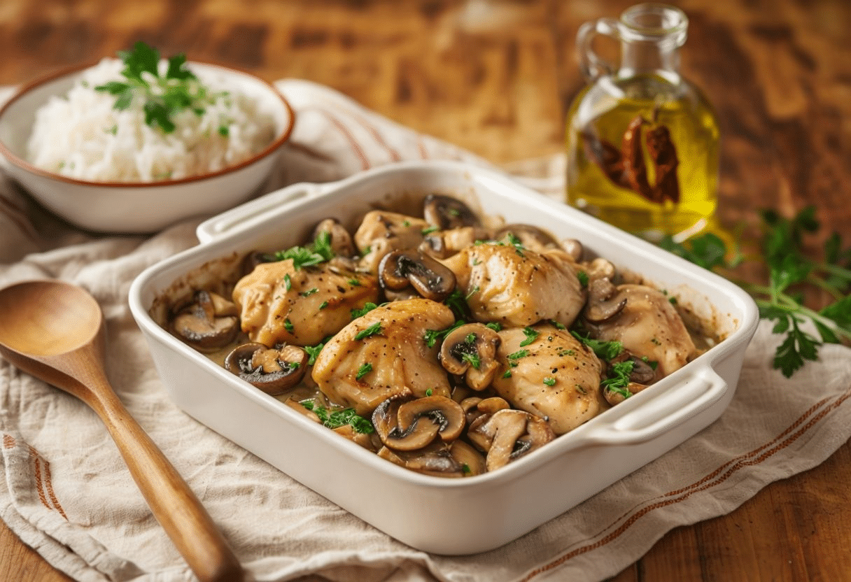 guiso de Pollo con champiñones guiso de Pollo con champiñones