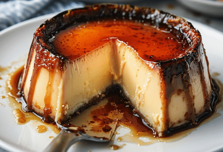 Flan de huevos en el microondas receta casera paso a paso