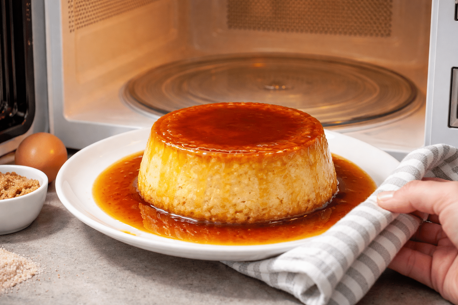 Flan de huevo en microondas flan de huevo en mricoondas