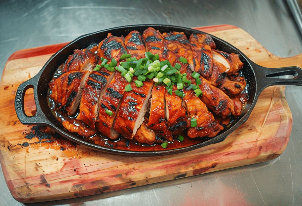 Pato a la Tie Ban en plancha caliente Pato a la Tie Ban en plancha caliente