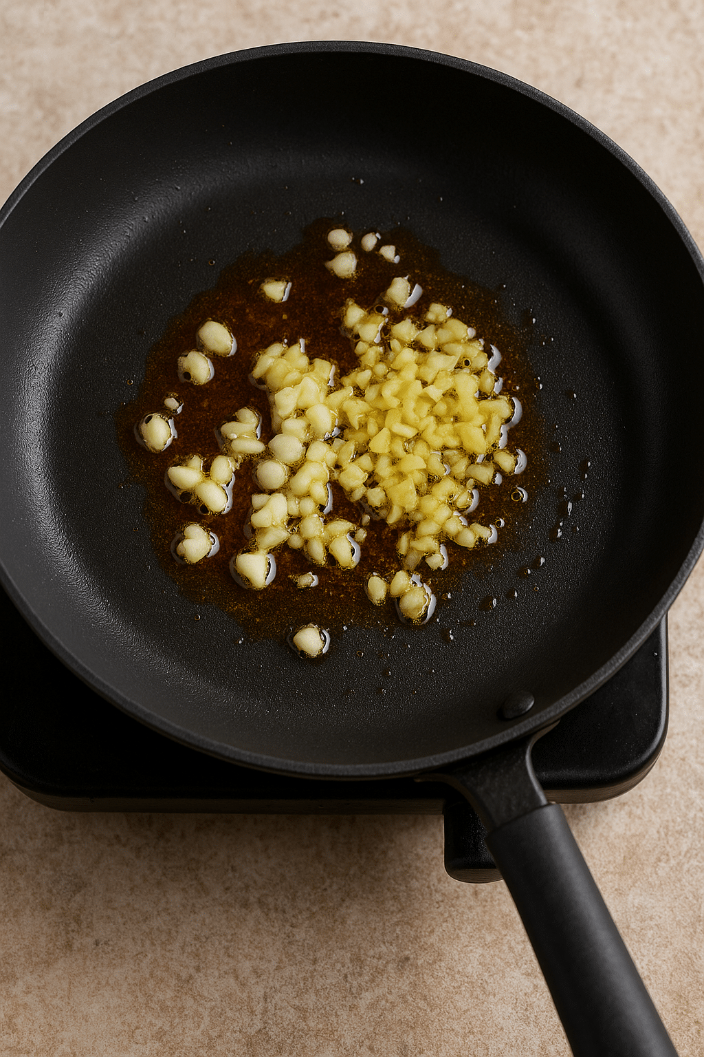 Salsa Tie Ban cocinando ingredientes para la salsa tie ban