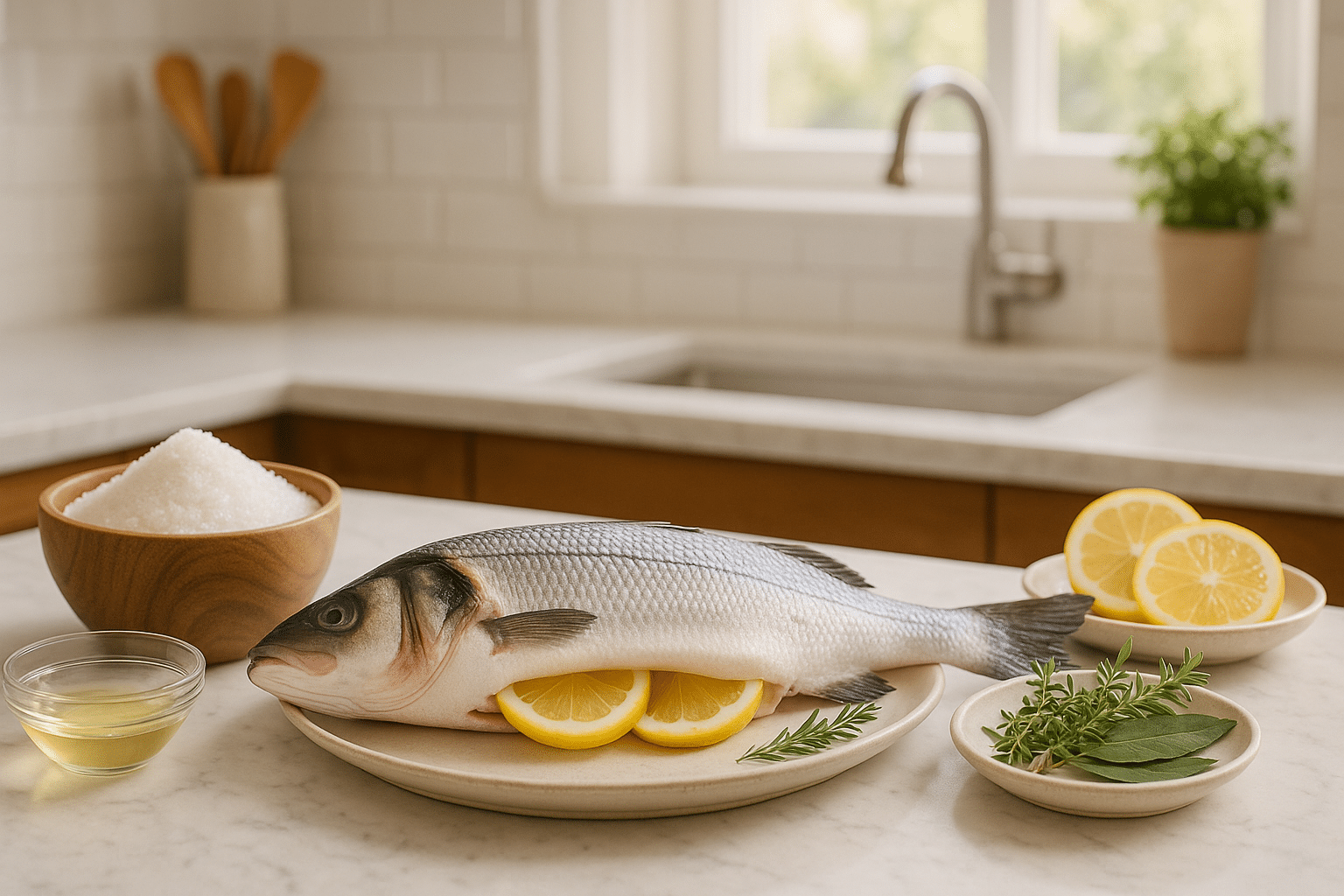 Ingredientes para lubina a la sal en Thermomix Ingredientes para lubina a la sal en Thermomix