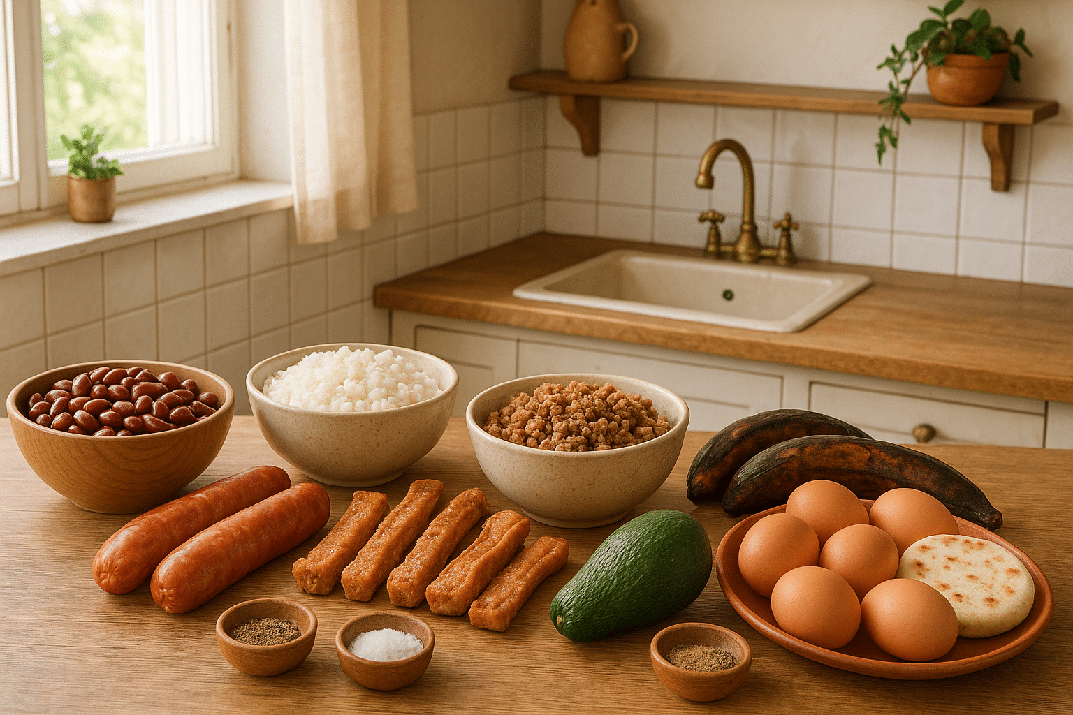 Bandeja paisa Ingredientes para la Bandeja Paisa