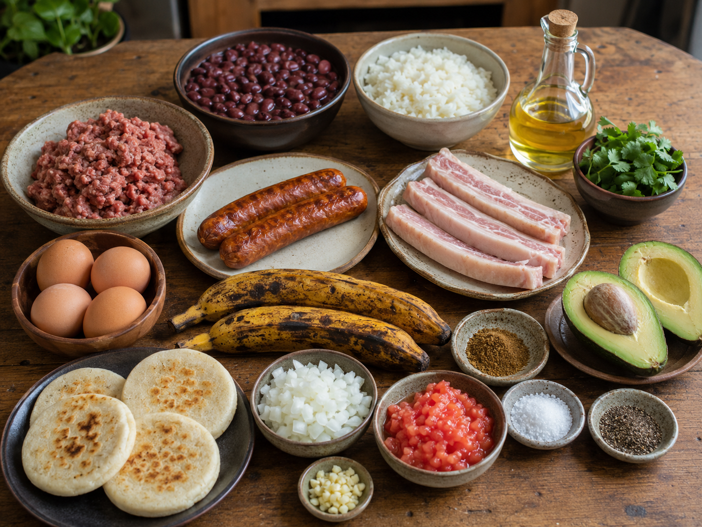Bandeja paisa Ingredientes para bandeja paisa colombiana