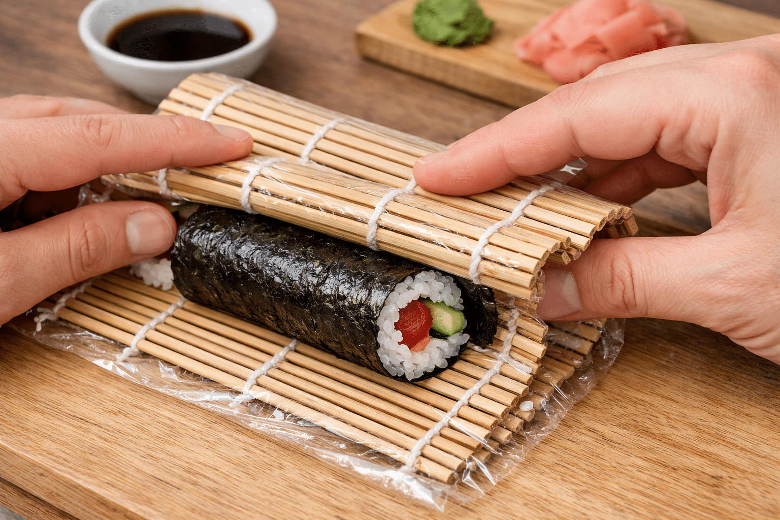 Receta de Hosomaki Enrollar el hosomaki correctamente