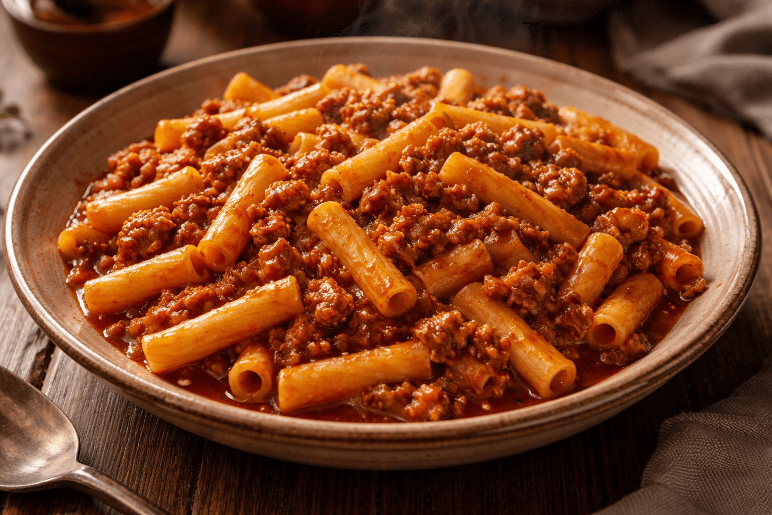 Macarrones con carne picada de la abuela macarrones con carne picada