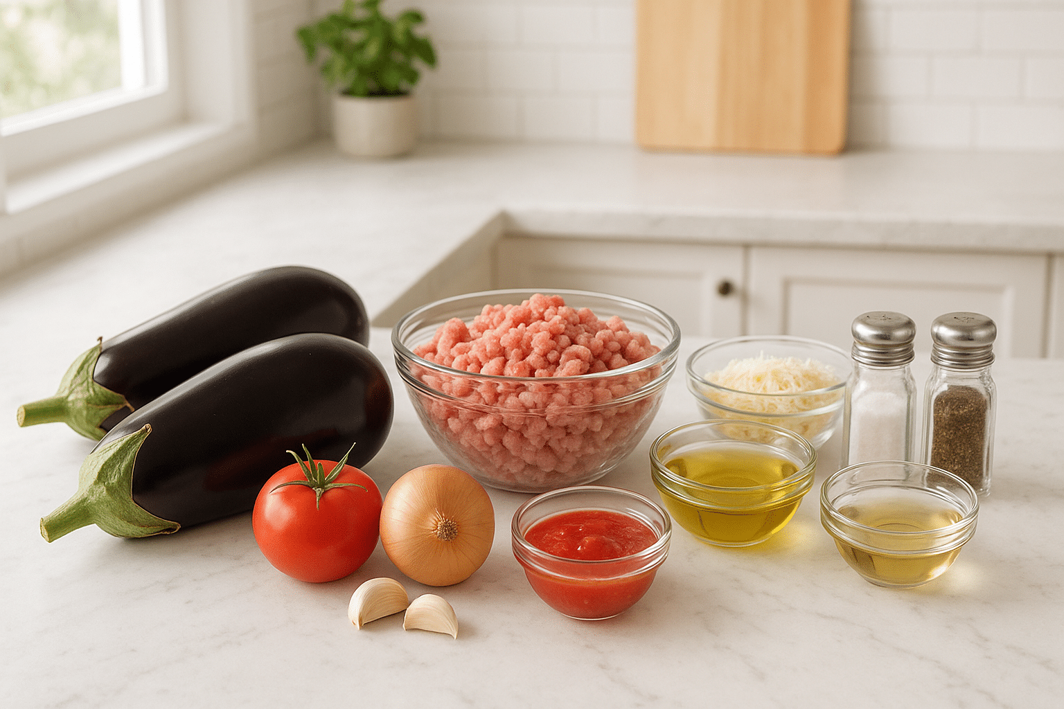 Ingredientes para Berenjenas Rellenas de la Abuela Berenjenas rellenas de la abuela