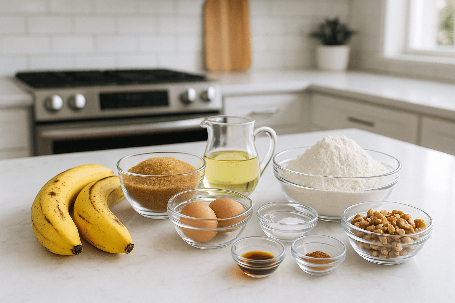 Ingredientes para la Torta de cambur Ingredientes para la Torta de cambur