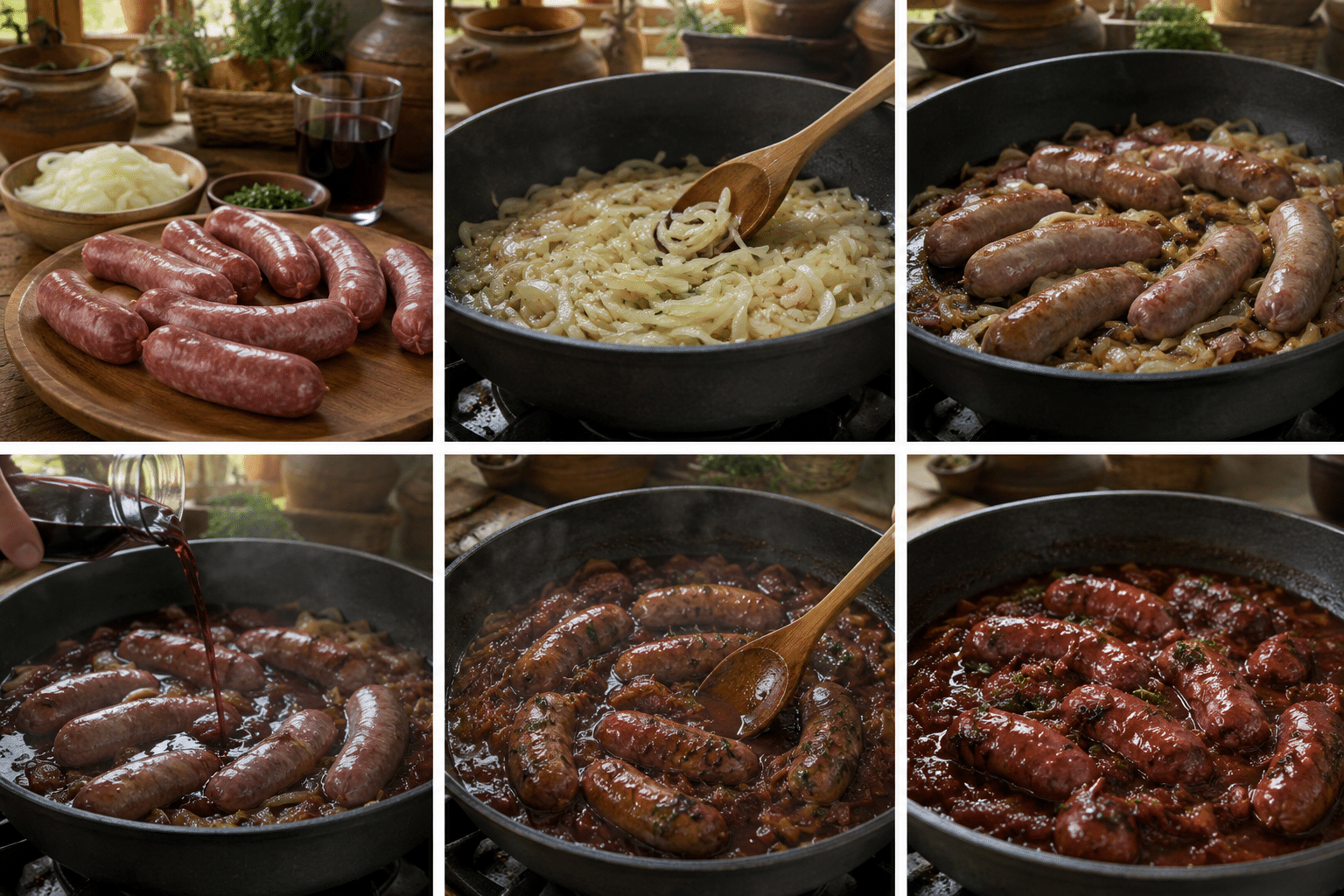 Receta Salchichas al Vino Cómo hacer salchichas al vino paso a paso