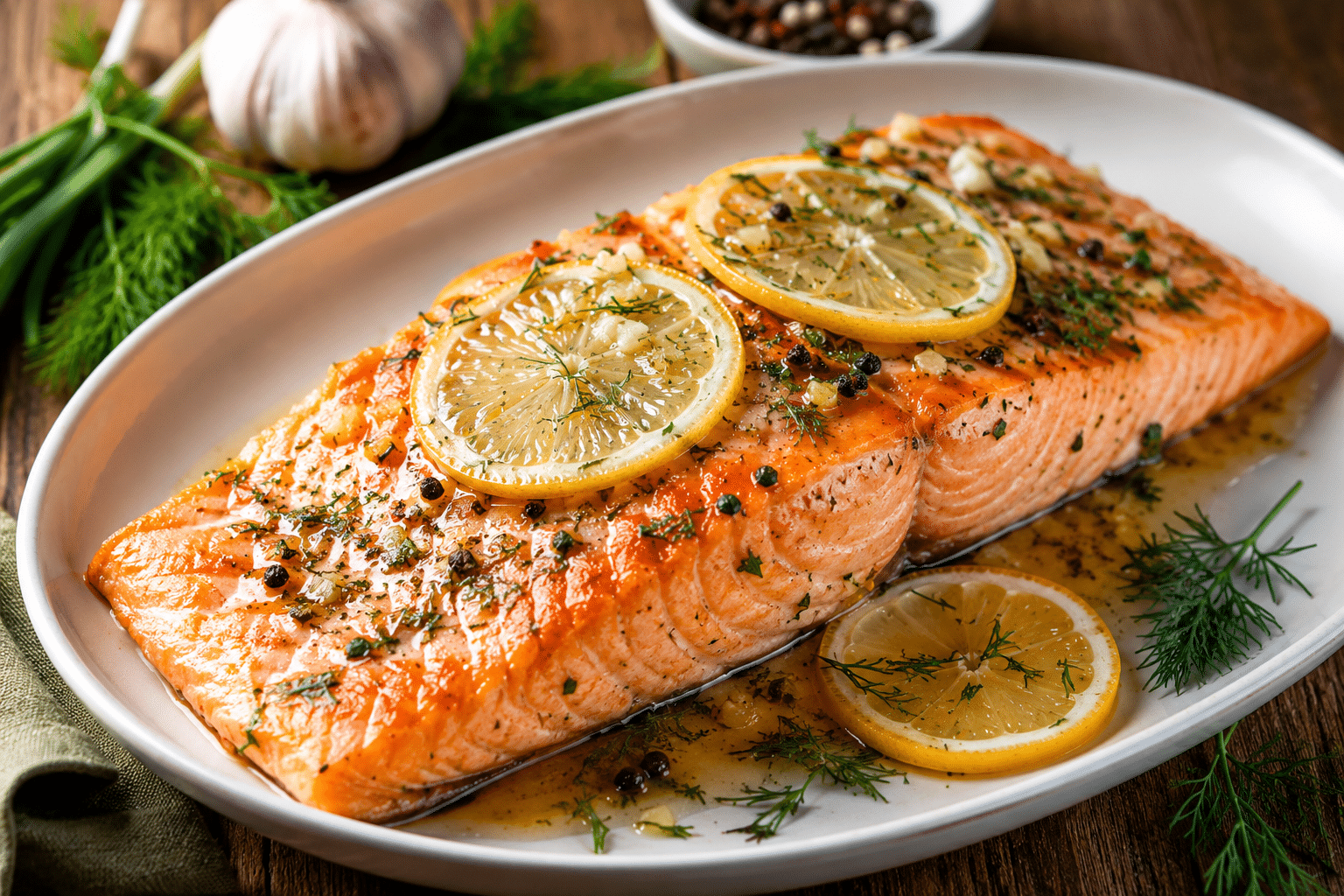 Salmon al horno Salmón al Horno