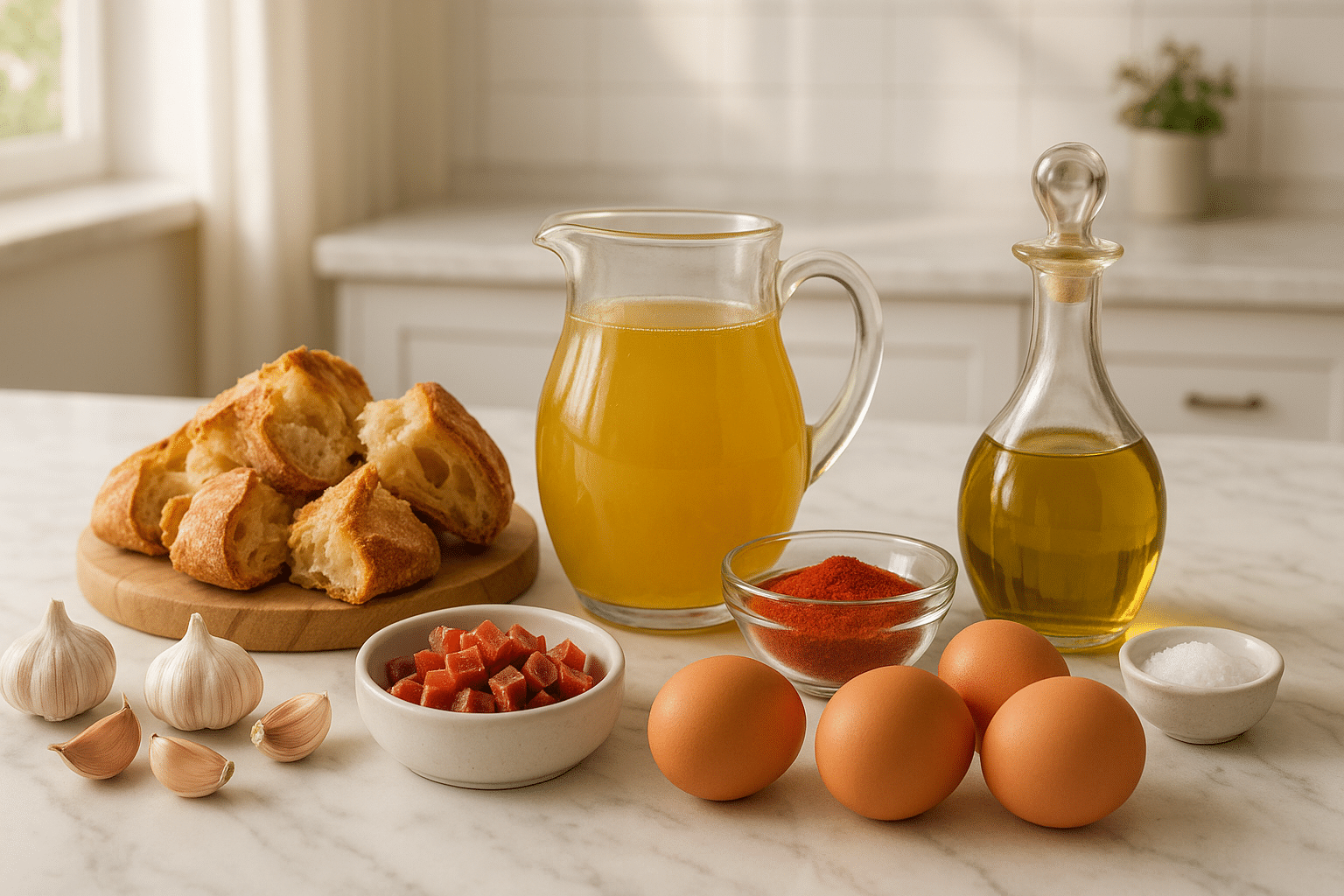 Ingredientes para Sopa de Ajo Receta de la Abuela Ingredientes para Sopa de Ajo Receta de la Abuela