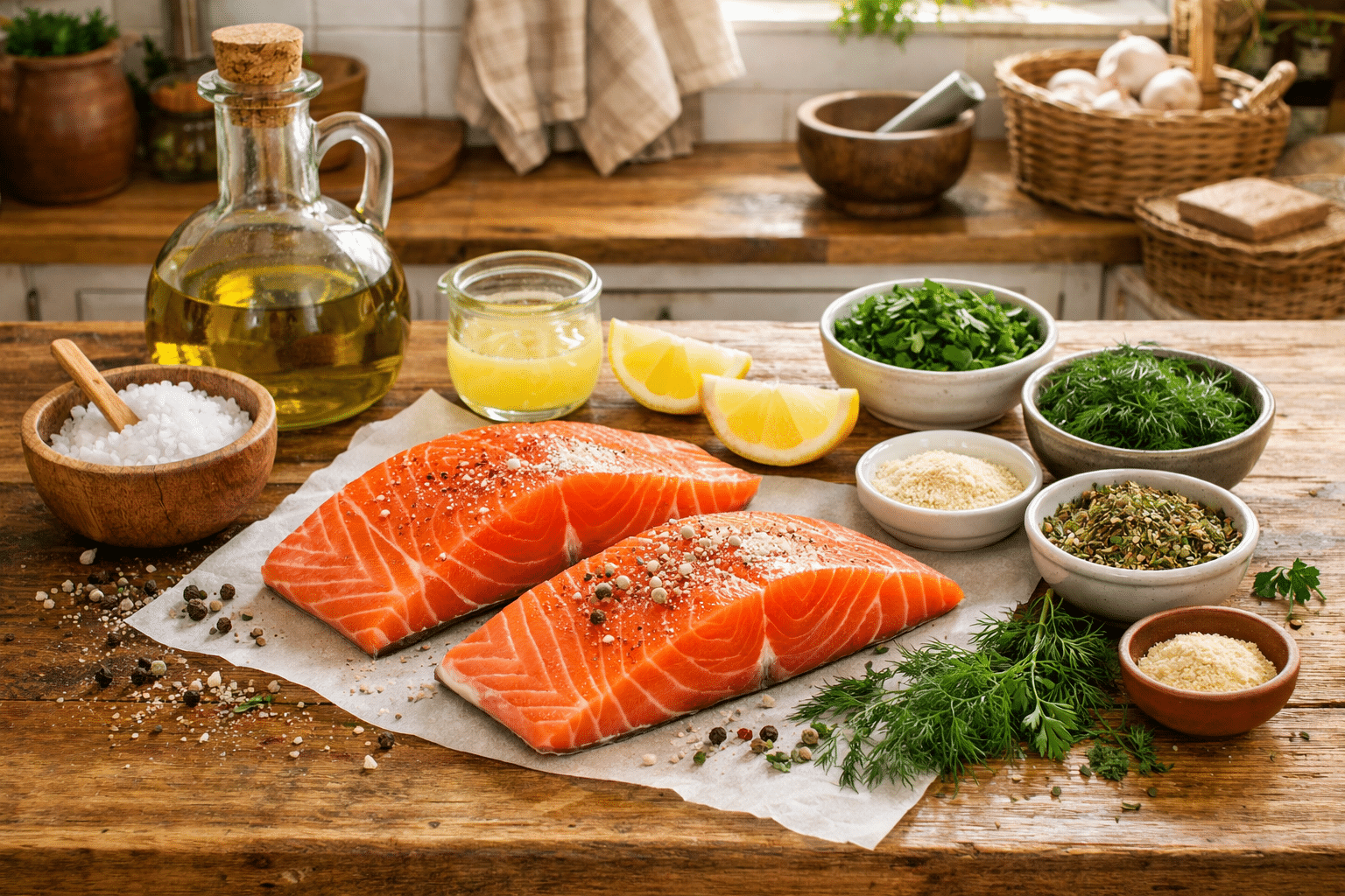 Salmón al Microondas ingredientes para el salmon al microondas