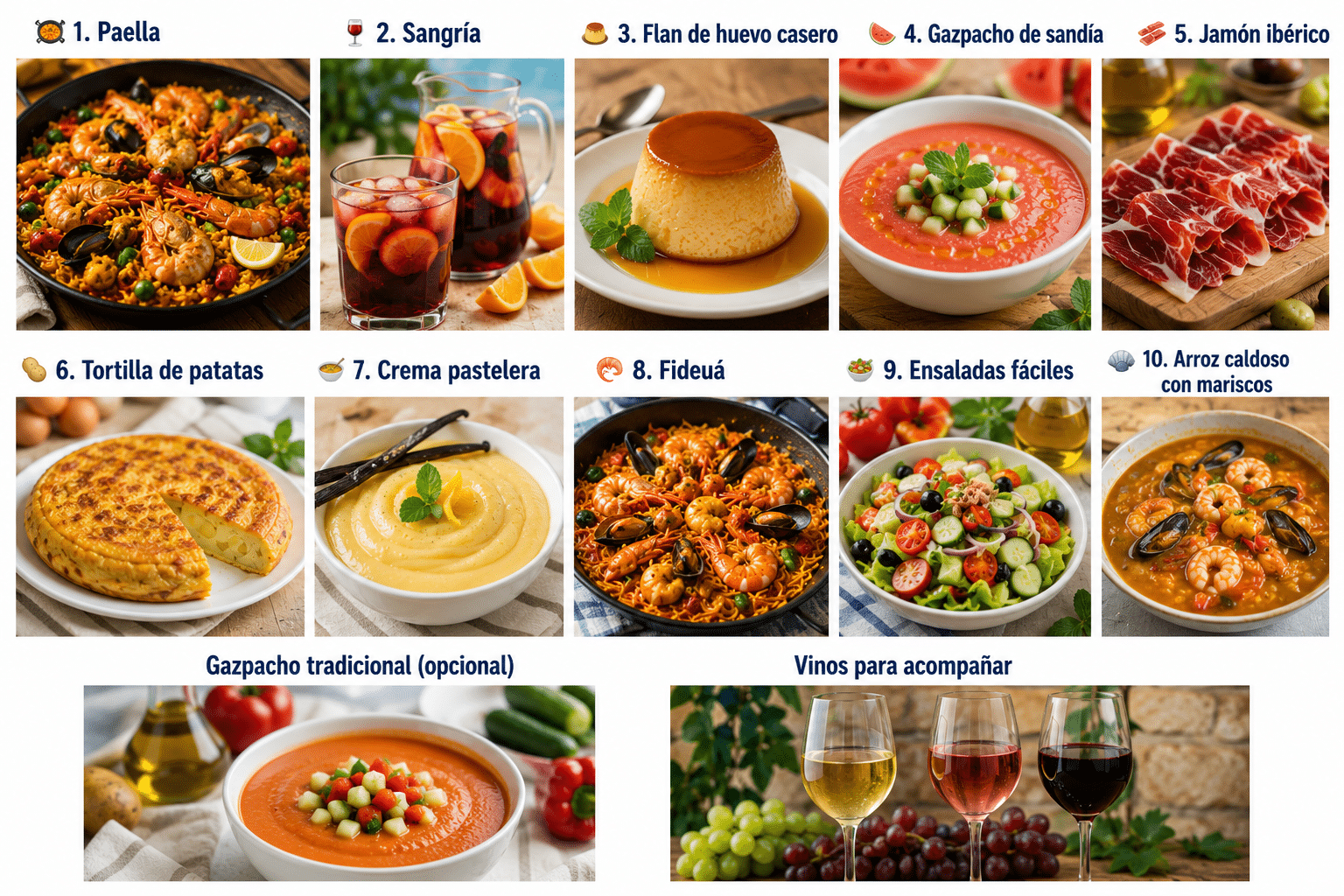 Comidas de verano españolas Recopilación de comidas de verano españolas