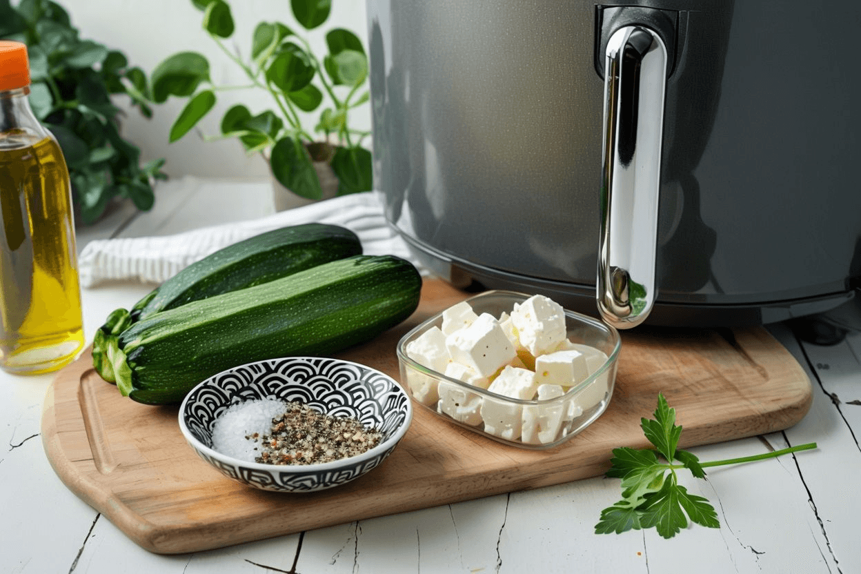 Calabacin en freidora de aire Calabacin en freidora de aire