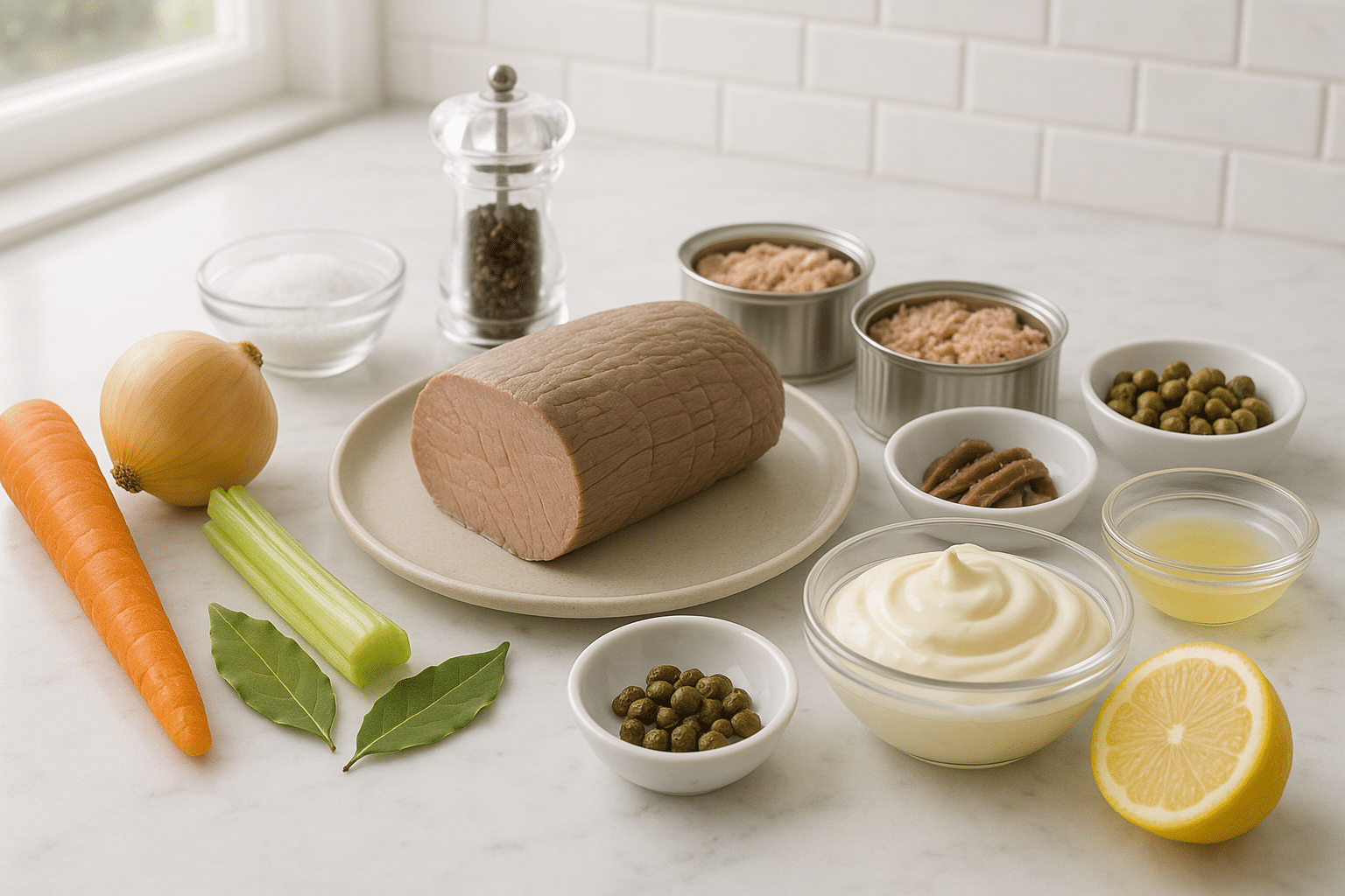 Ingredientes (Vitello Tonnato) Ingredientes (Vitello Tonnato)