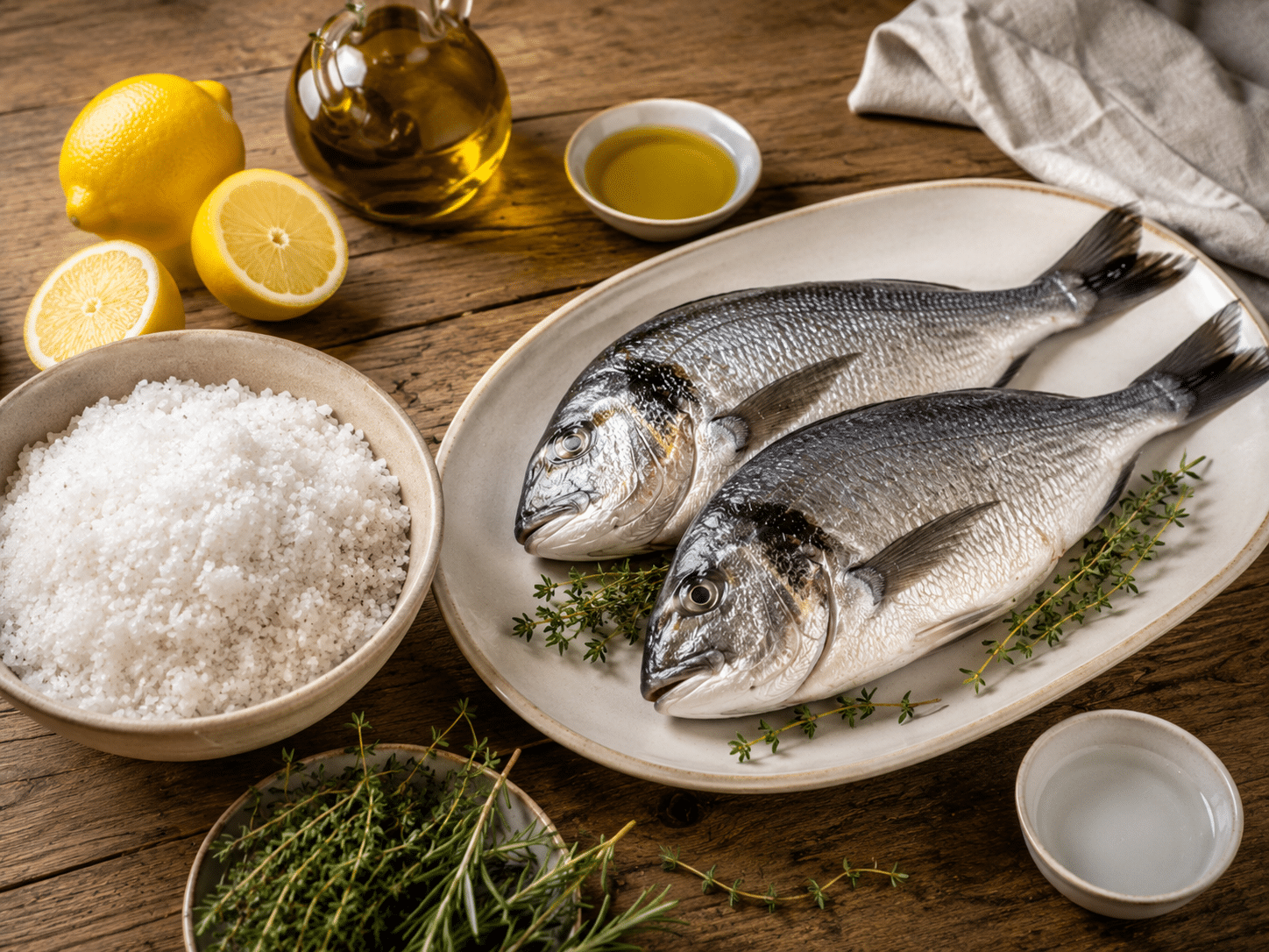 Dorada a la Sal Ingredientes para Dorada a la Sal
