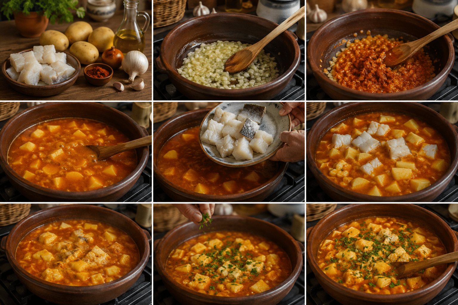 Patatas con Bacalao Cómo hacer patatas con bacalao paso a paso