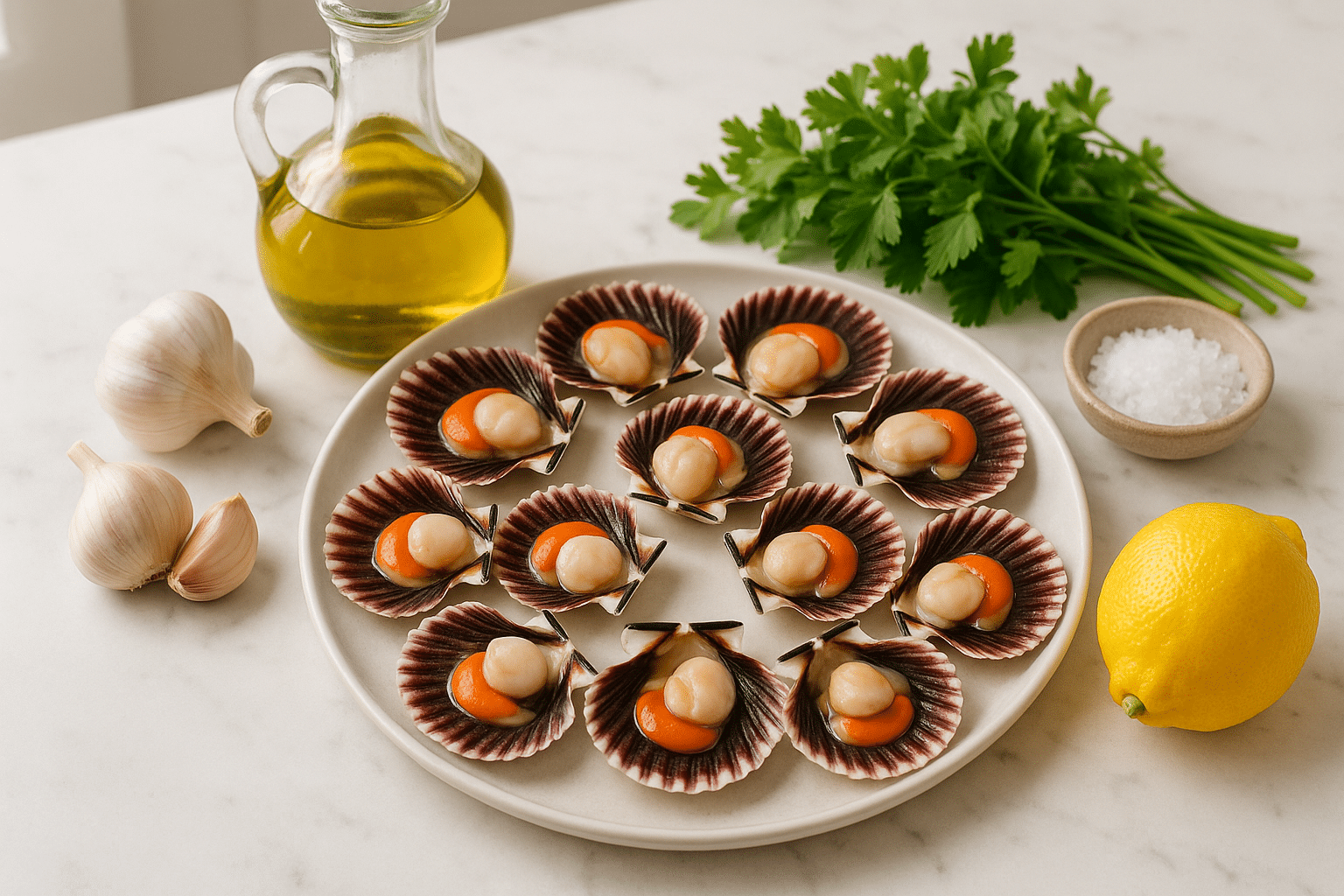 Zamburiñas a la Plancha Ingredientes para Zamburiñas a la Plancha