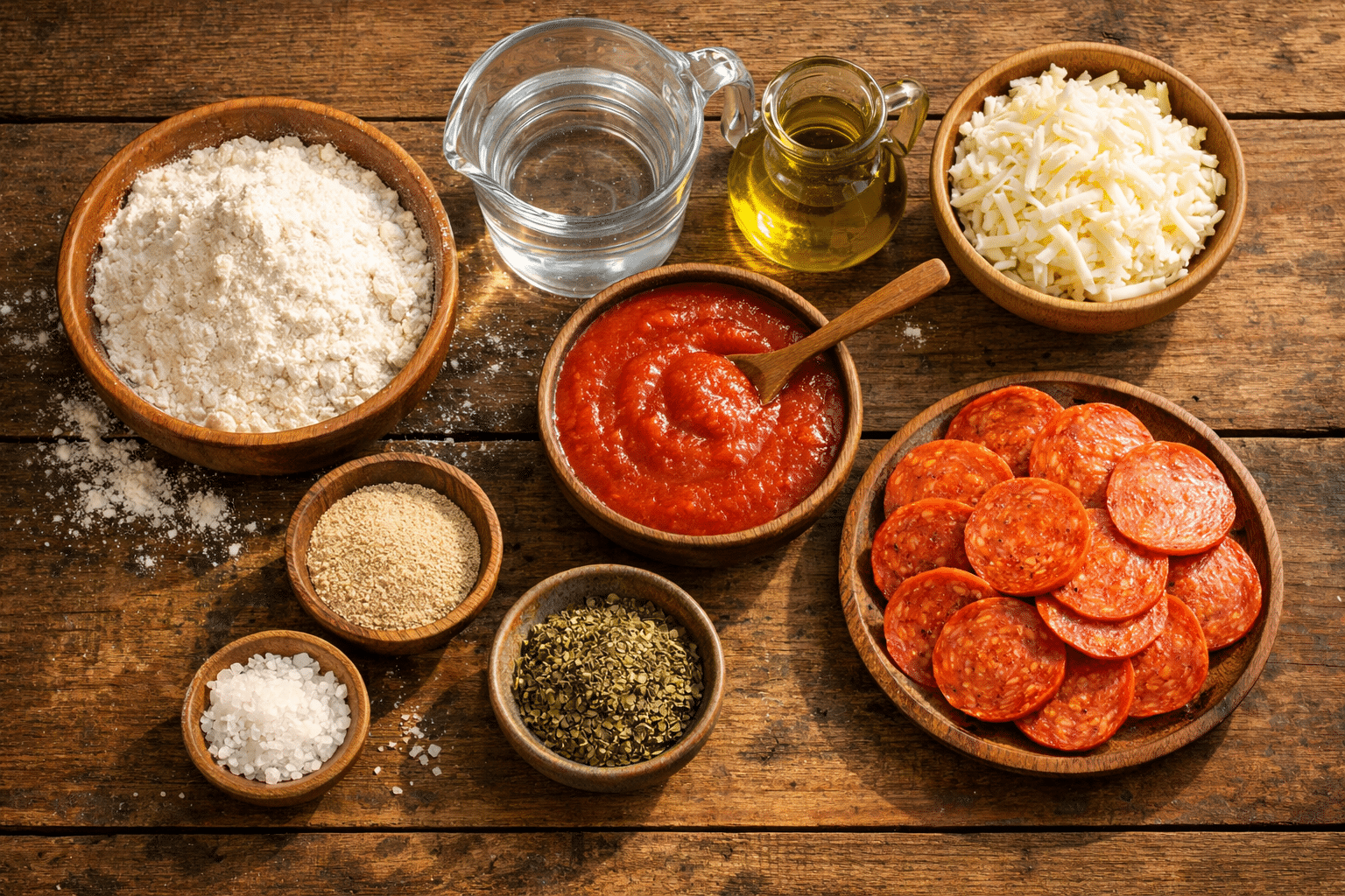 El Secreto de una Receta Pizza Pepperoni Perfecta Ingredientes para la pizza pepperoni casera