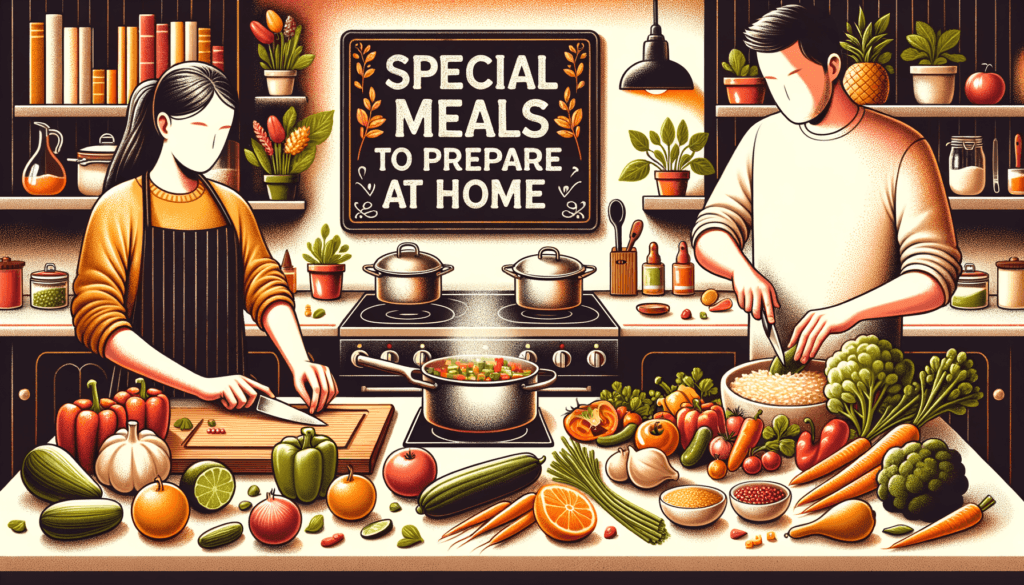 Ilustración de dos personas preparando comida en una cocina
