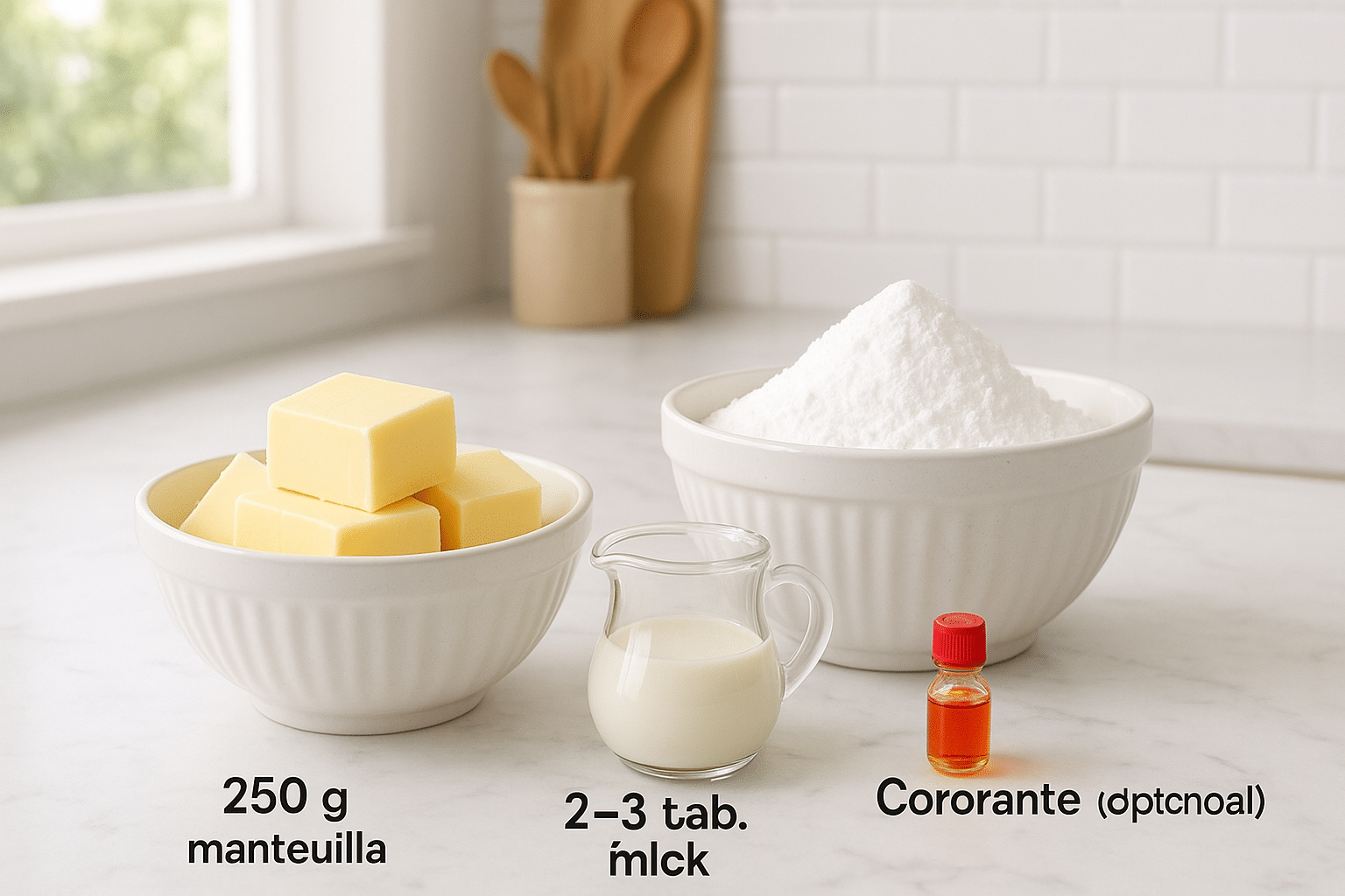 Ingredientes para preparar Tarta Drip cake Ingredientes para preparar Tarta Drip cake