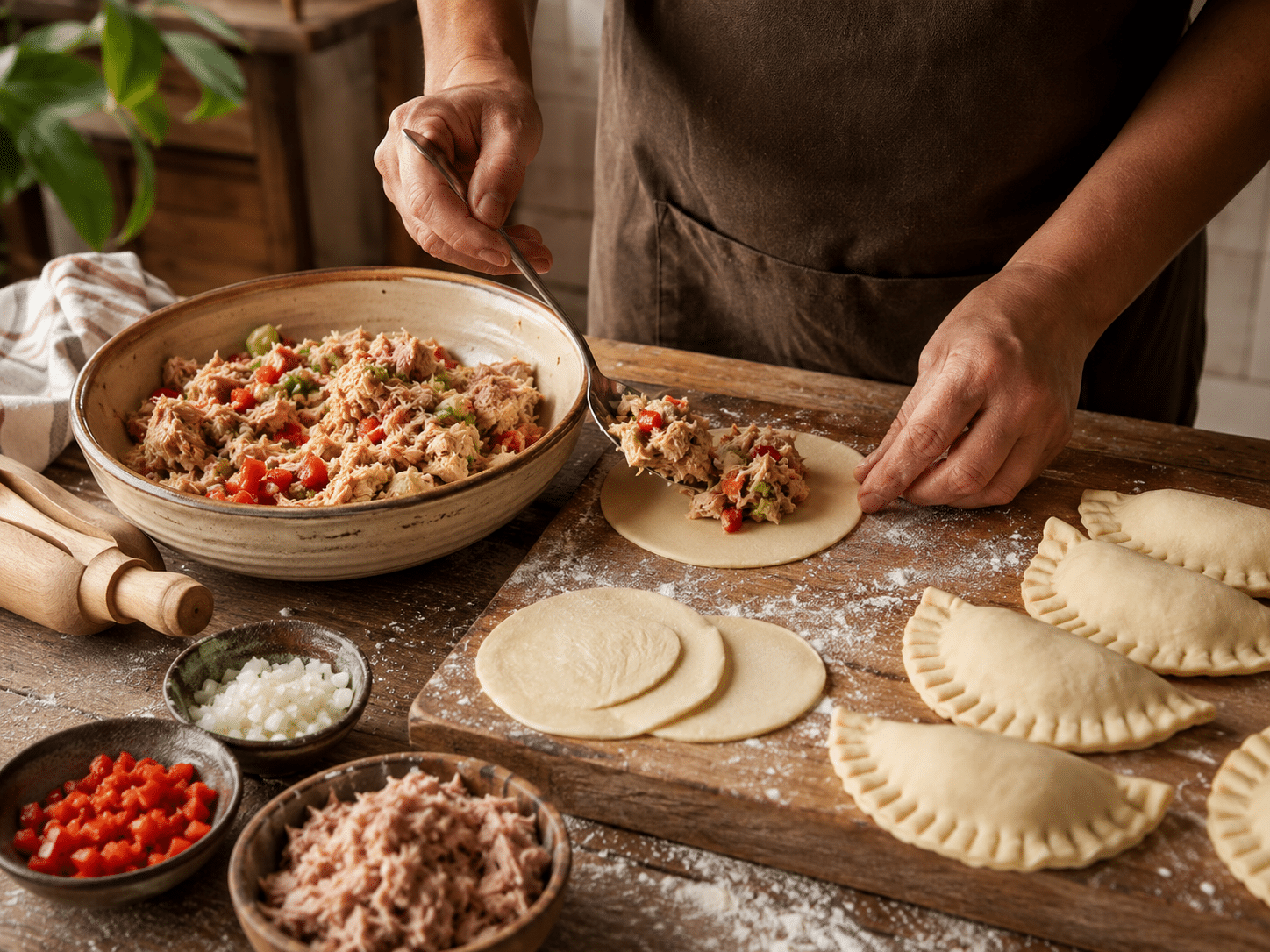 10 Recetas con Atun en Lata preparación de empanadillas de atún caseras