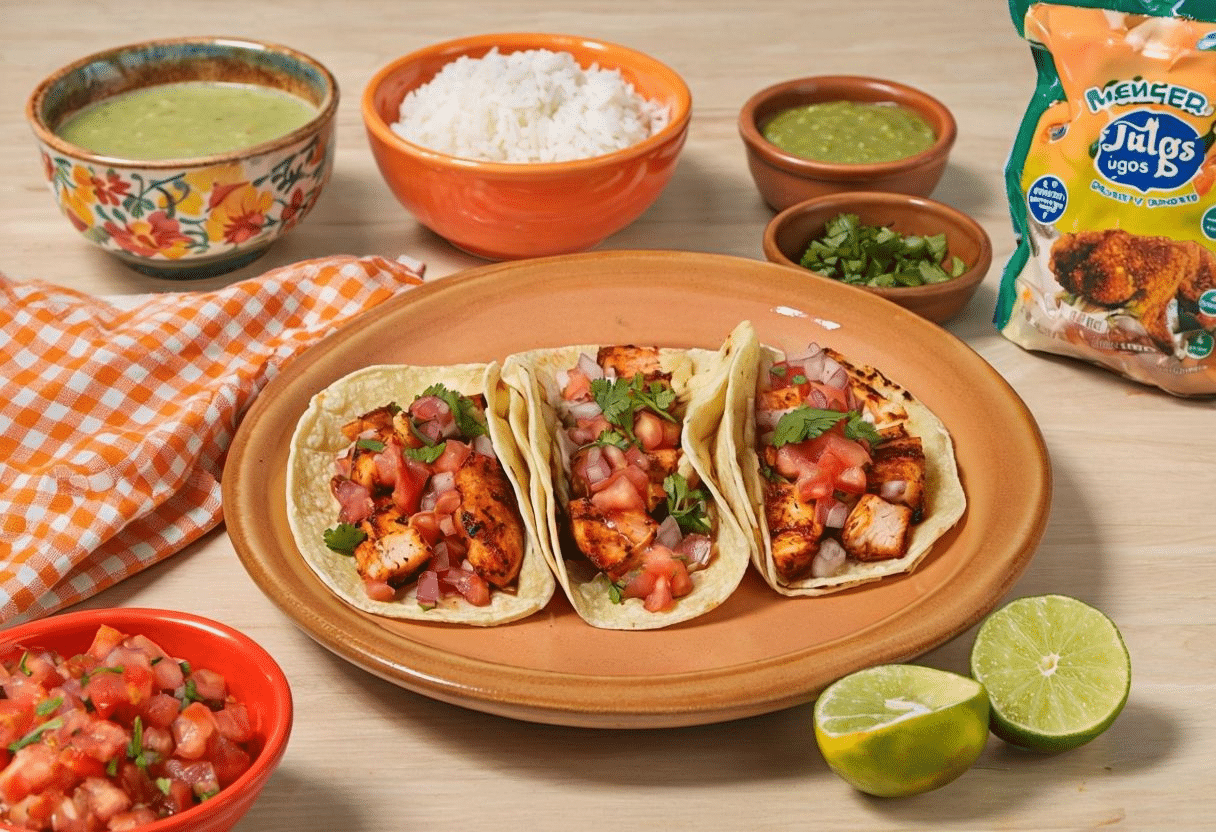 Tacos de pollo en sartén Tacos de pollo en sartén