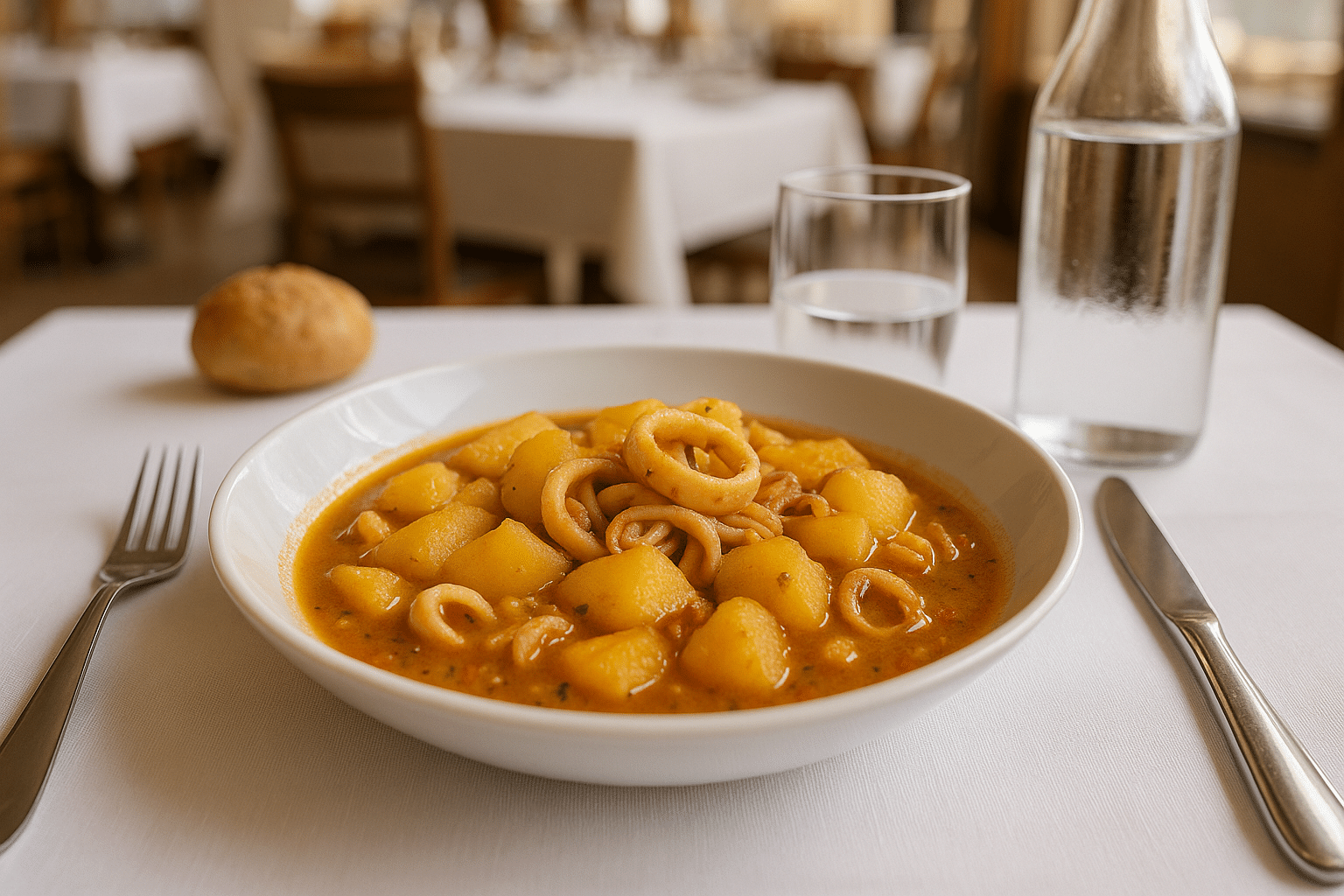 guiso de patatas con calamares guiso de patatas con calamares