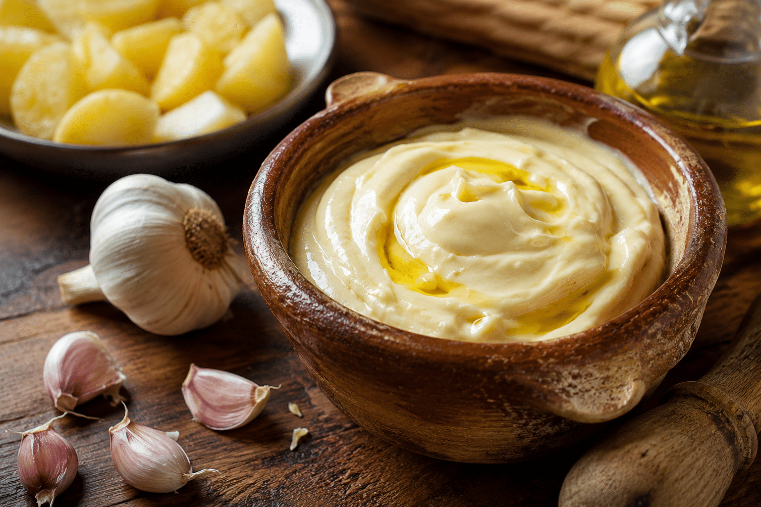 Alioli casero Alioli casero receta casera paso a paso