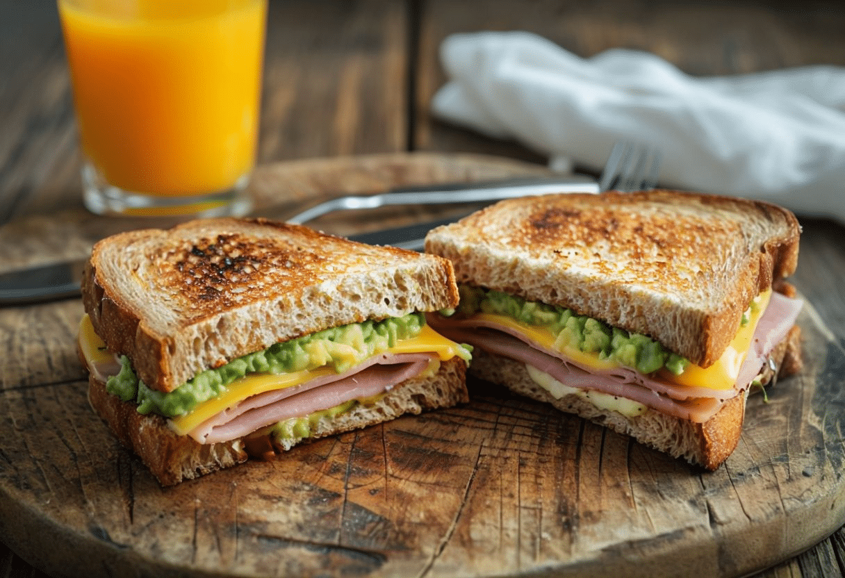 Sándwich de aguacate y queso Sándwich de aguacate y queso