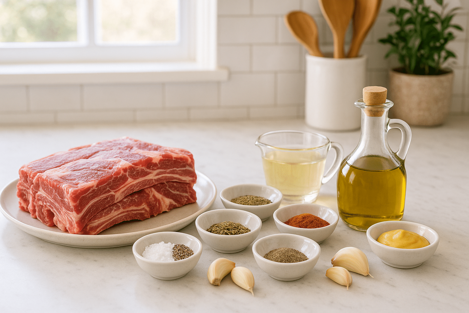 Ingredientes para las Costillas de Ternera al Horno Ingredientes para las Costillas de Ternera al Horno