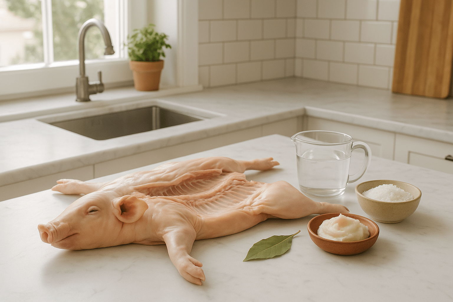 Ingredientes para Cochinillo al Horno de Leña Ingredientes para Cochinillo al Horno de Leña