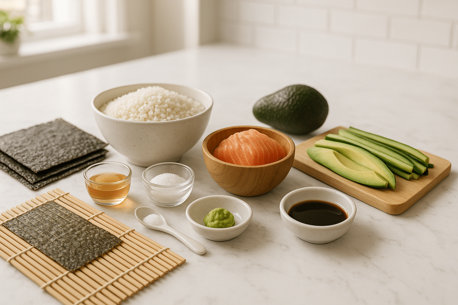 Ingredientes para Maki Sushi Ingredientes para Maki Sushi