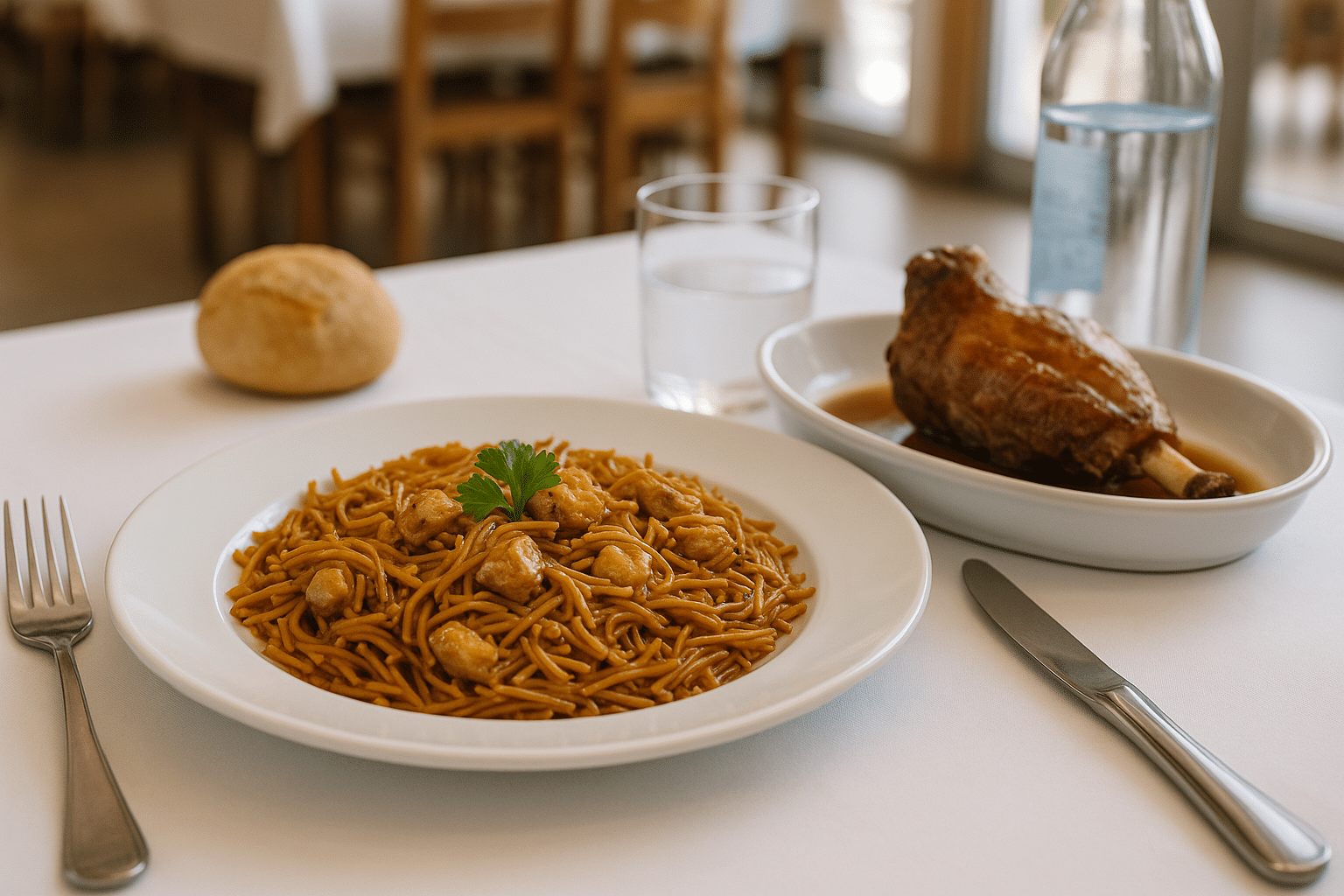 Fideuá de Pollo con Fideos Finos Fideuá de Pollo con Fideos Finos