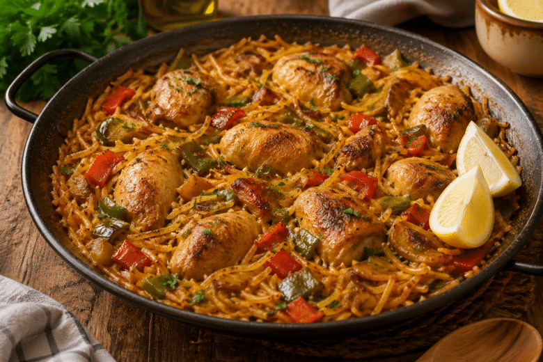 fideuá de pollo