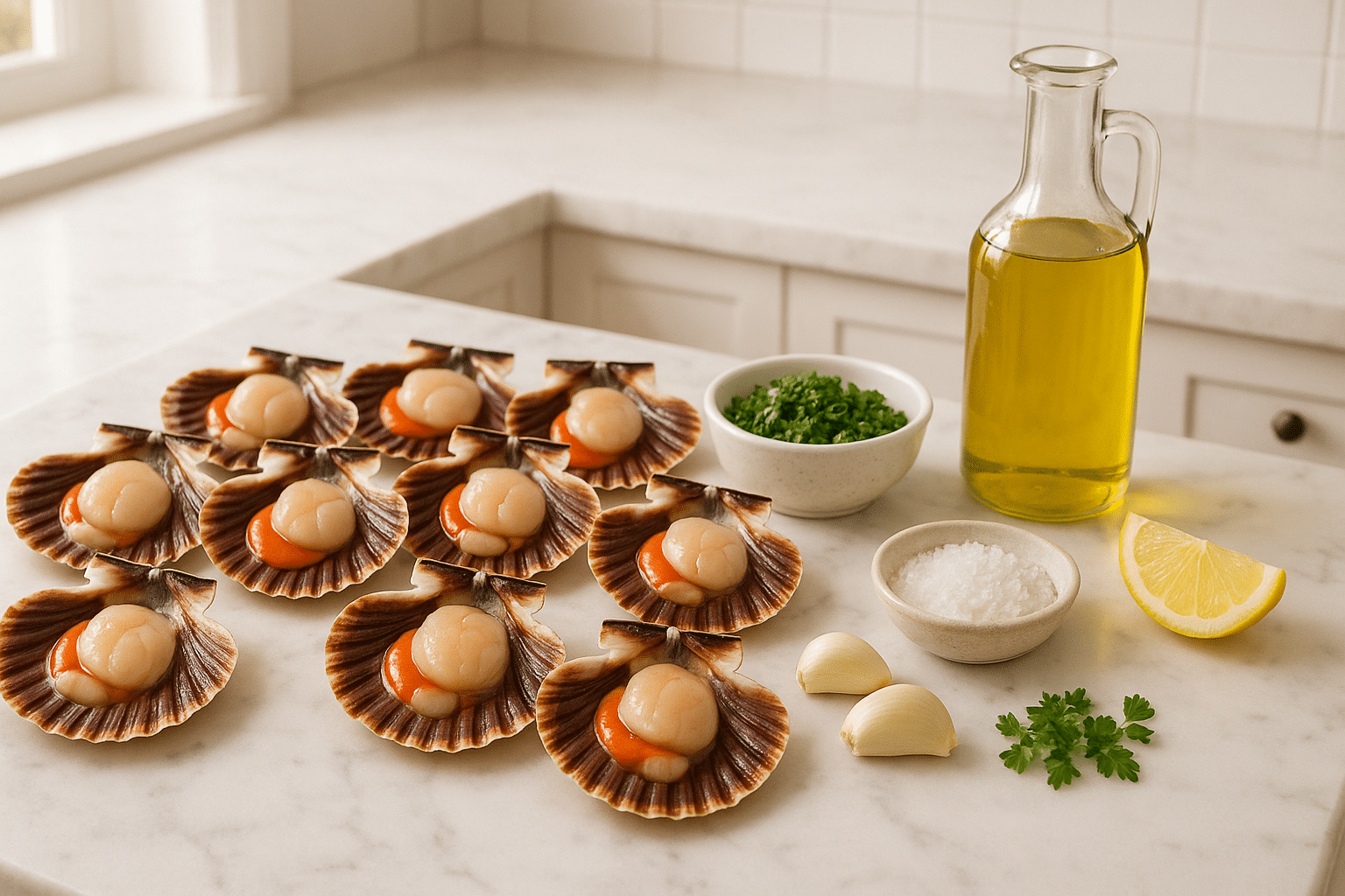 Ingredientes para preparar Volandeiras a la Plancha Ingredientes para preparar Volandeiras a la Plancha