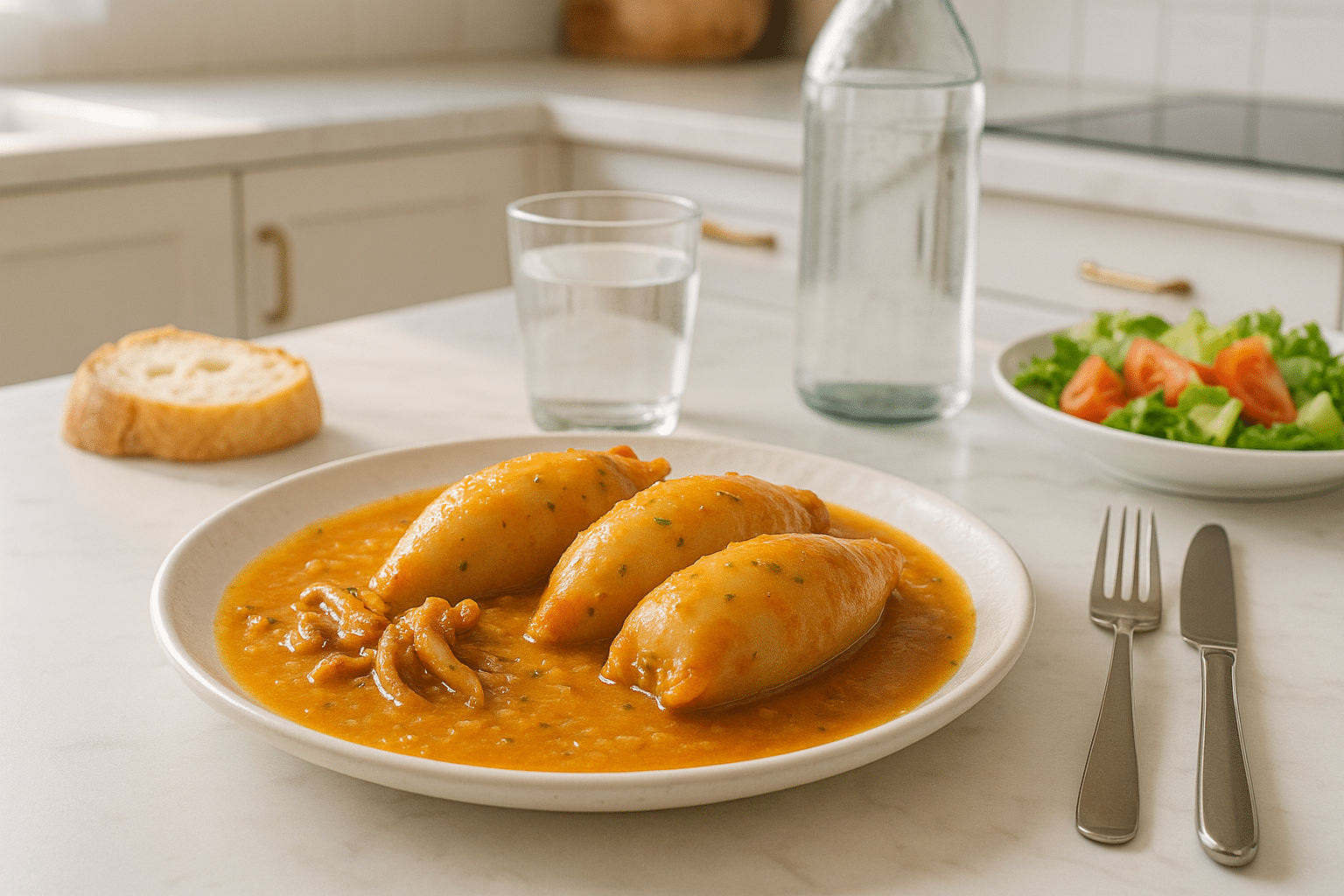 calamares rellenos en salsa calamares rellenos en salsa