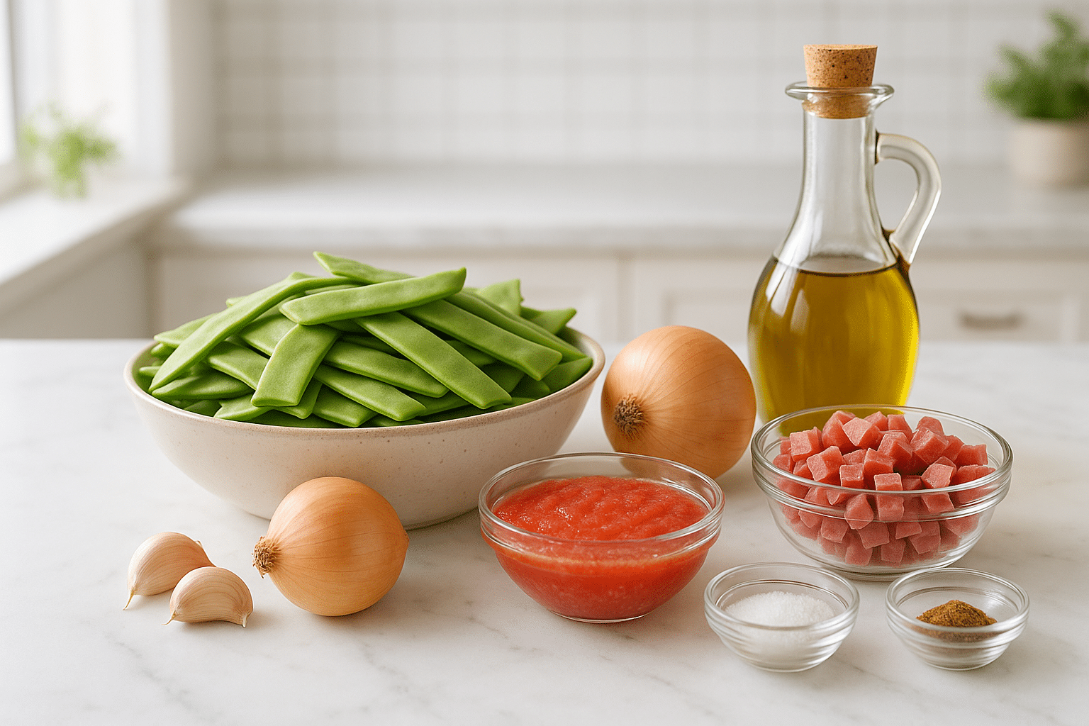 Ingredientes Judías Verdes a la Andaluza Ingredientes Judías Verdes a la Andaluza