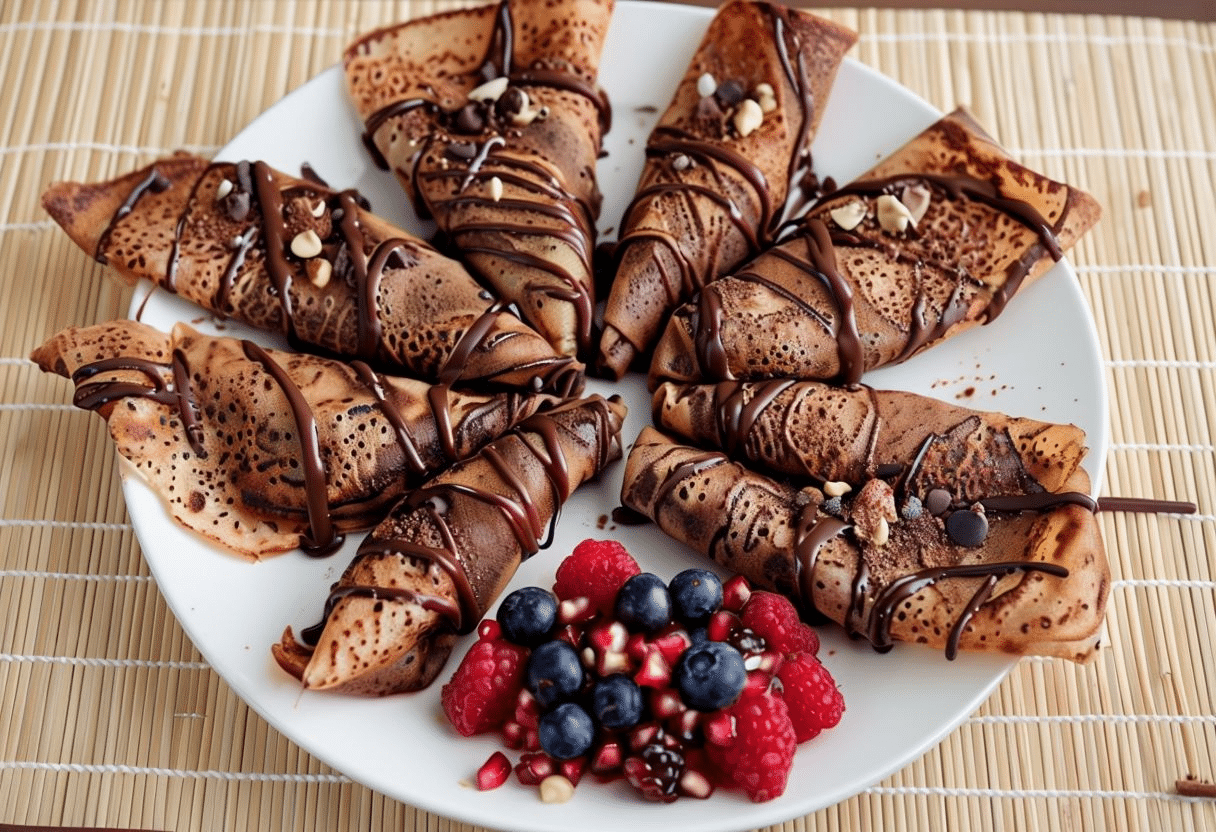 Crepes de Avena y Chocolate Crepes de Avena y Chocolate