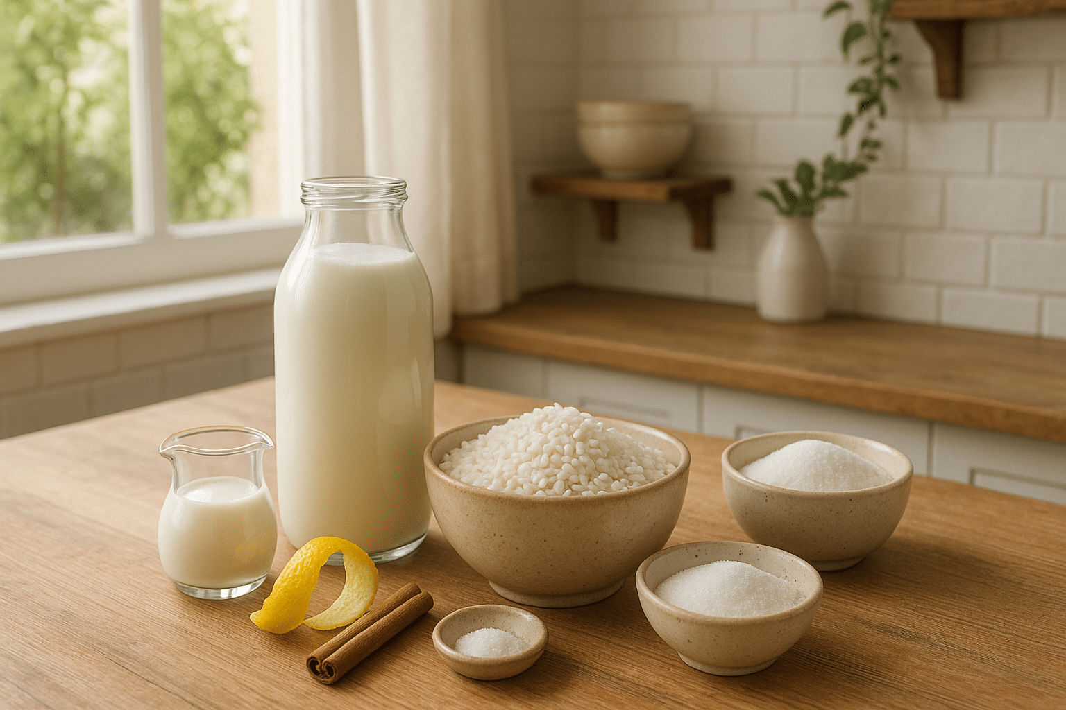 Arroz con Leche Cremoso Ingredientes para el Arroz con Leche (para 4-6 personas)