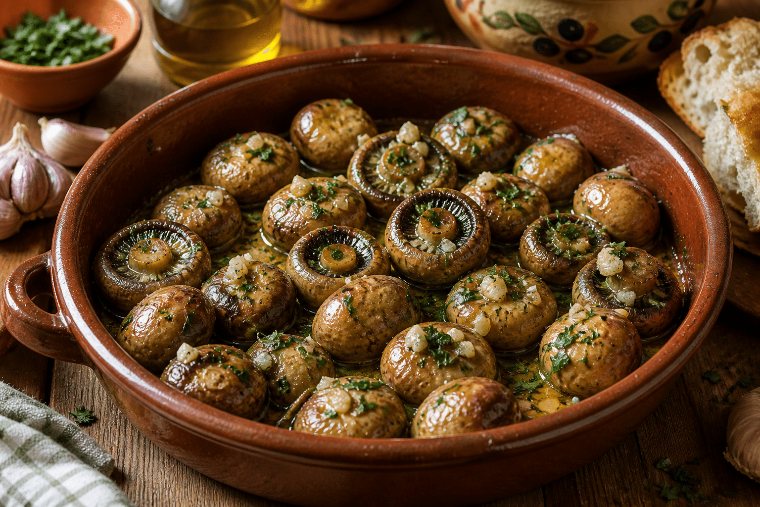 Champiñones al Horno Champiñones al Horno