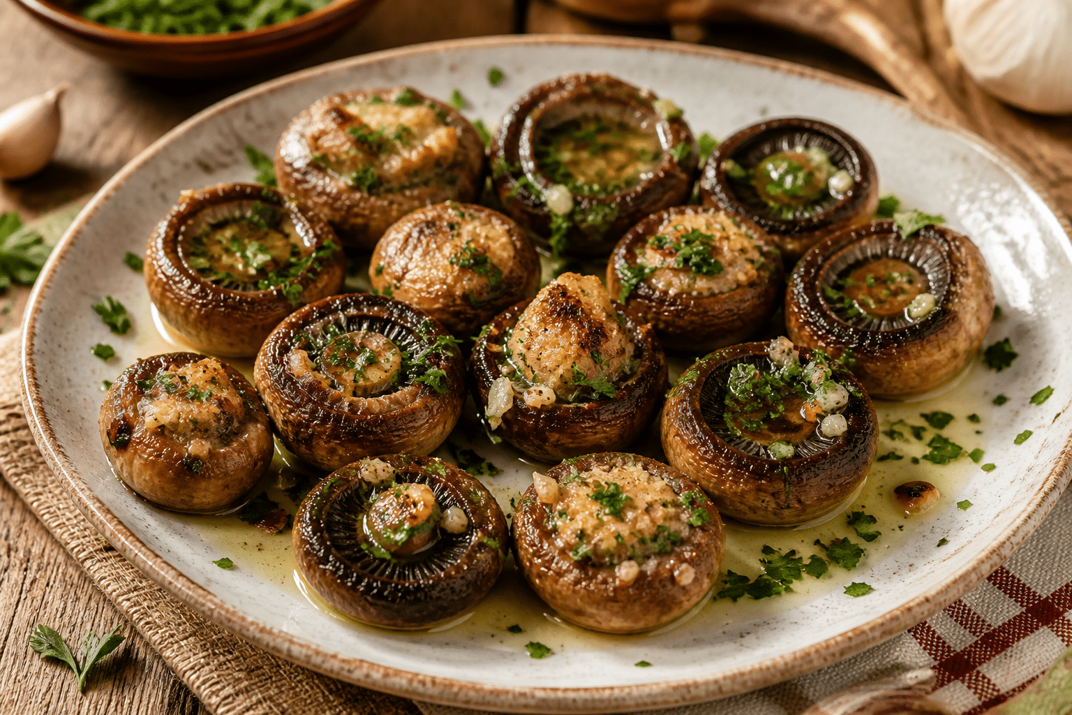Champiñones al Horno Champiñones al Horno