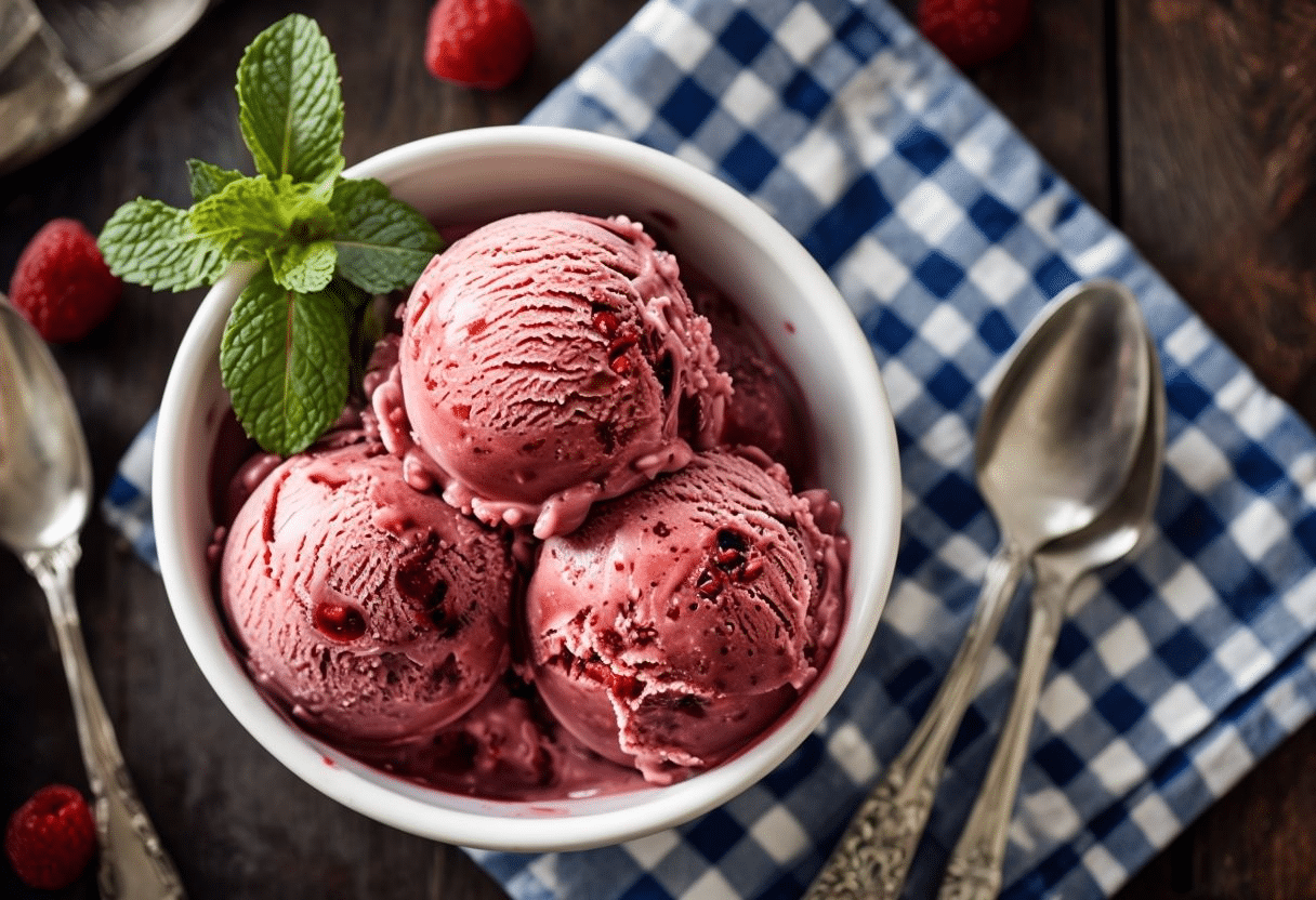 Helado de Frambuesa Helado de Frambuesa