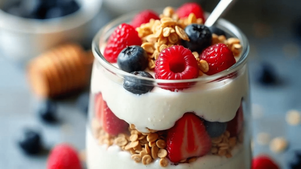 Descubre 5 recetas saludables y deliciosas Parfait de yogur con frutas y granola