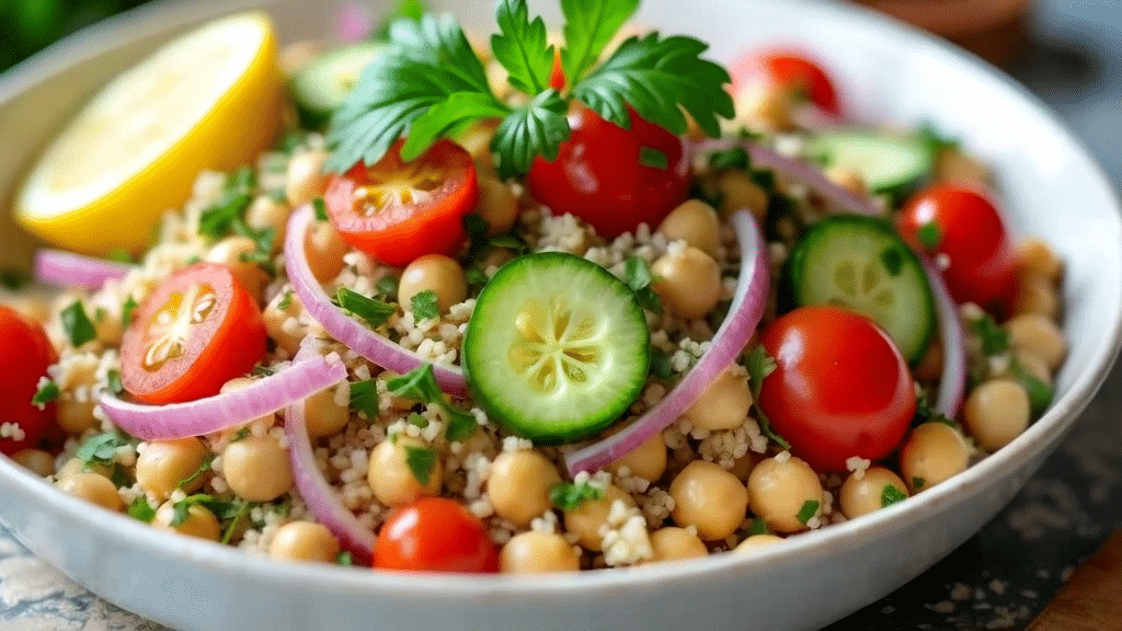 Descubre 5 recetas saludables y deliciosas Ensalada de quinoa y garbanzos