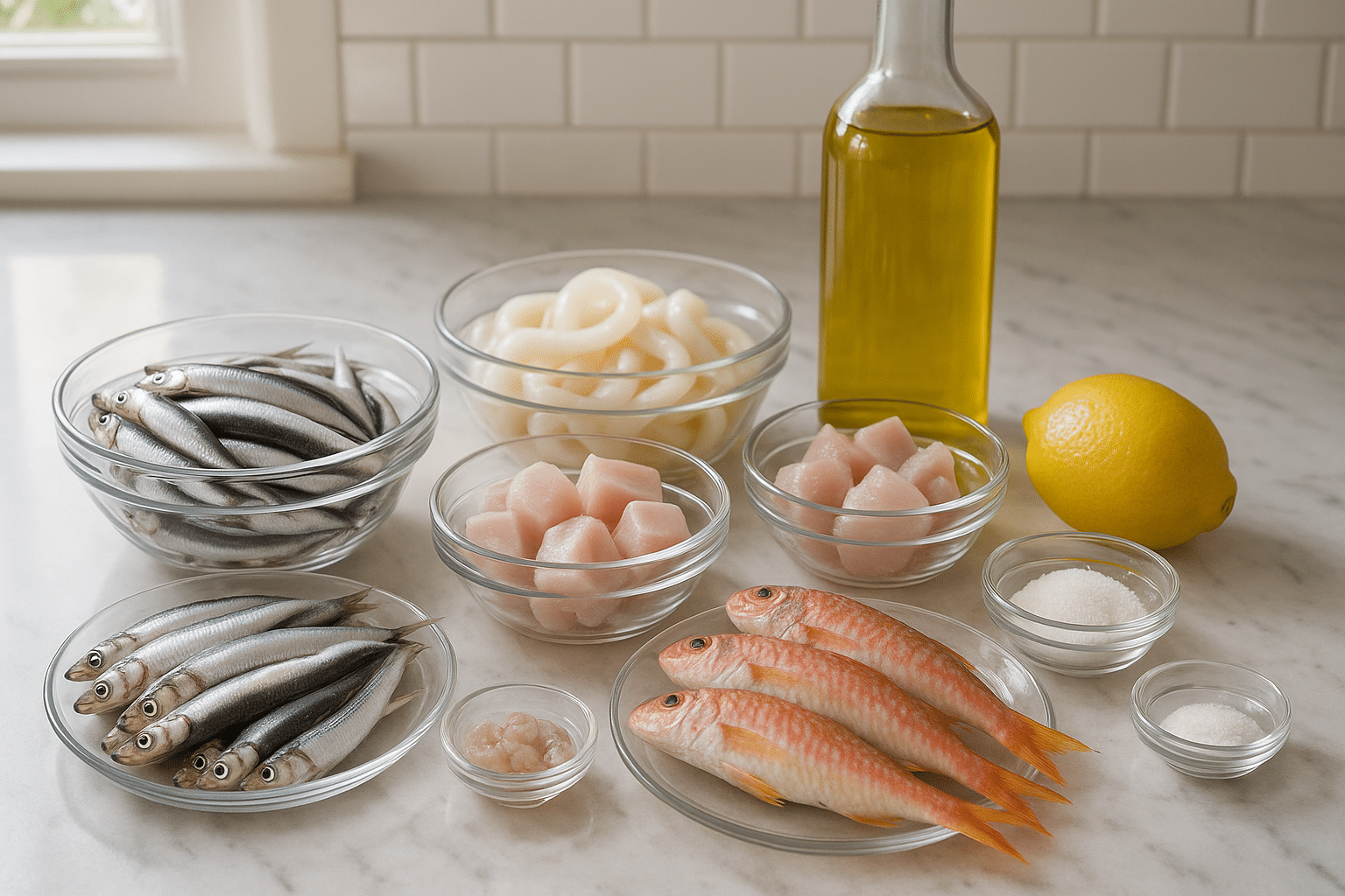 Fritura Malagueña Ingredientes para preparar Fritura Malagueña