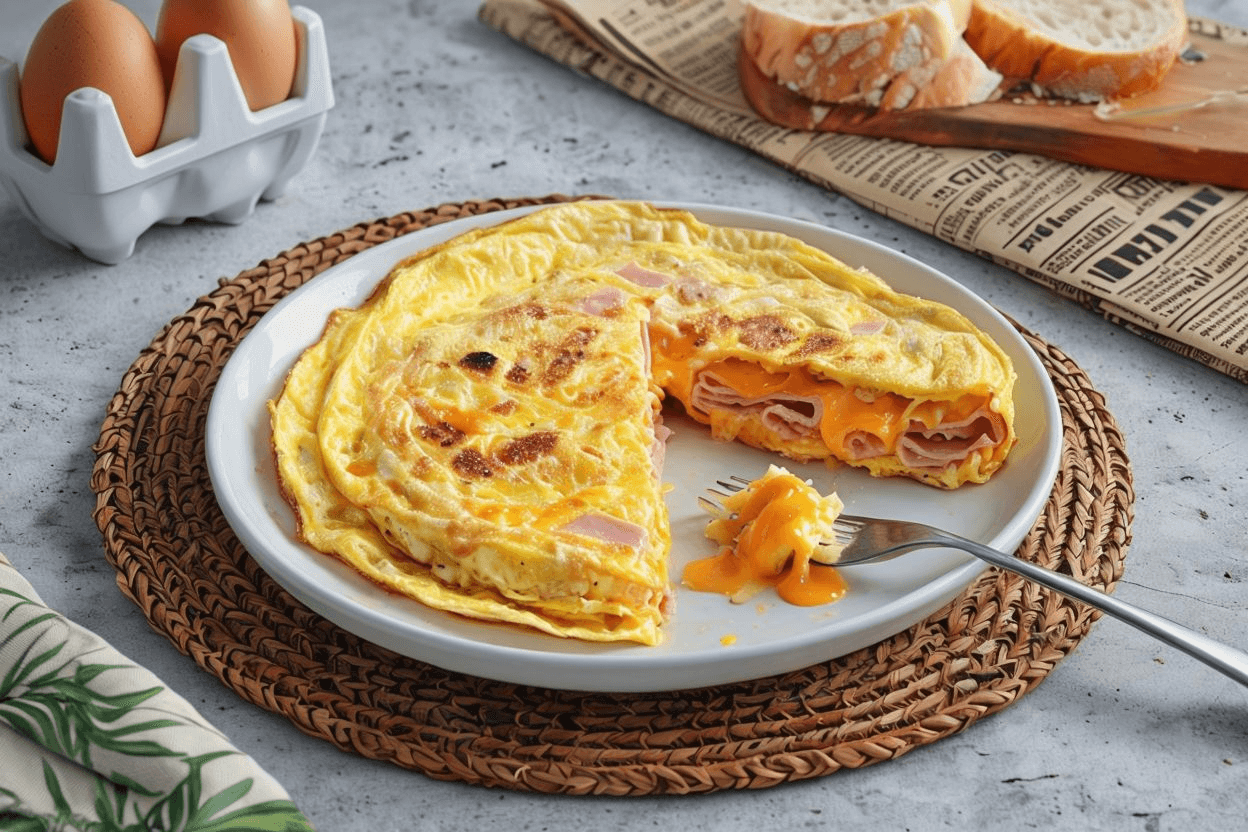 Tapas que Triunfan en los Bares Tortilla rellena de jamón y queso