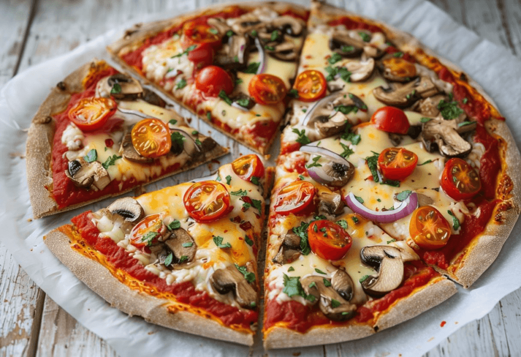 Pizza vegana sin gluten