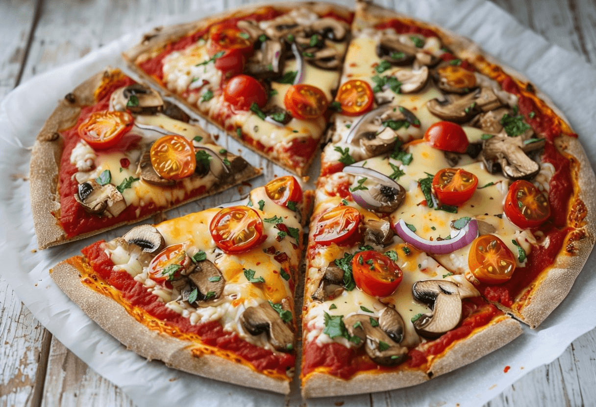 Pizza vegana sin gluten Pizza vegana sin gluten