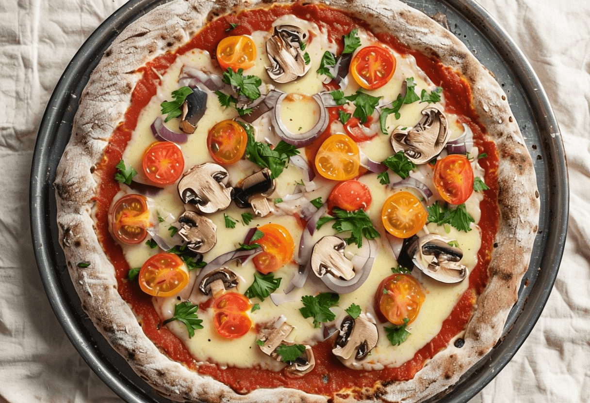 Pizza vegana sin gluten Pizza vegana sin gluten